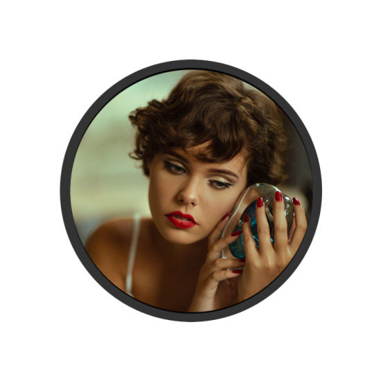 TREND Indoor Round Digital Display , Slim Black Bezel , Indoor Applications , Black , 23.6-inch Size , Ultra Slim Design, Integrated Media Player