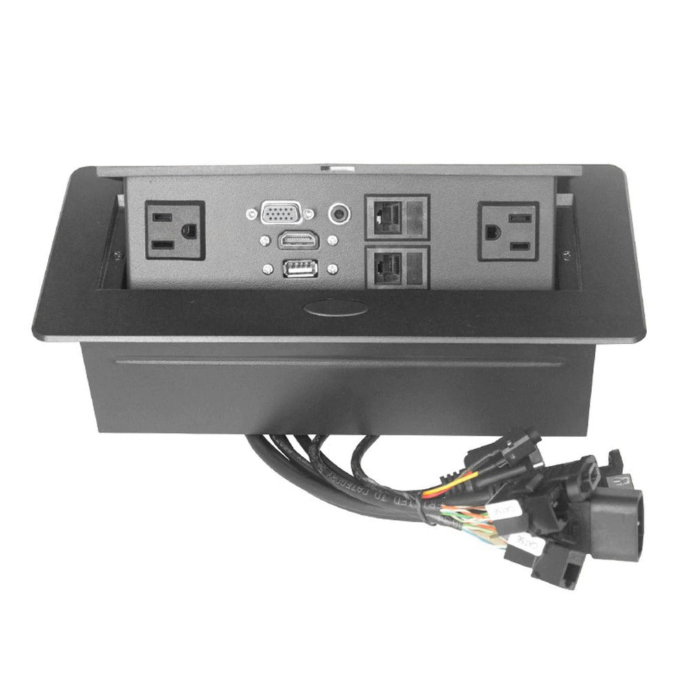 TREND Pressing Up Socket – HDMI, VGA, LAN, Silver/Black