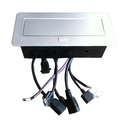 TREND Pressing Up Socket – HDMI, VGA, LAN, Silver/Black