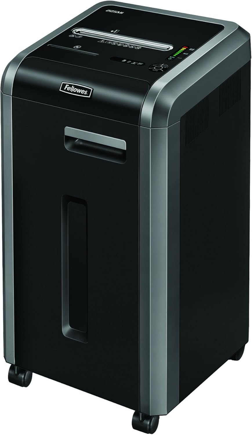 Fellowes Powershred 225Mi Micro-Cut Paper Shredder – Black – 14-Sheet Capacity, P-5 Security Level, 60-Liter Bin, 100% Jam Proof, Silent Shred®, Safe Sense® Technology
