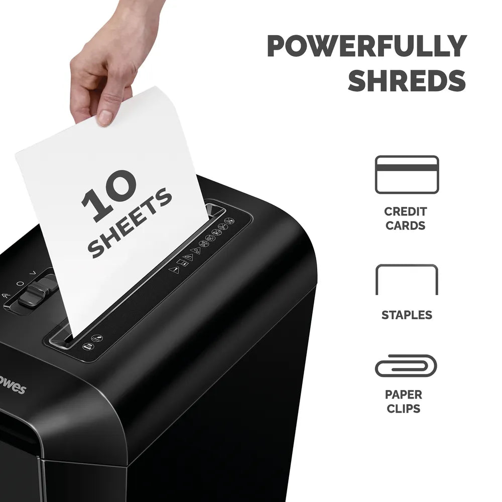 Fellowes Powershred LX65 Personal Shredder – Cross-Cut, 10 Sheet Capacity, 6 Gallon Bin, P-4 Security Level for Home Office Use