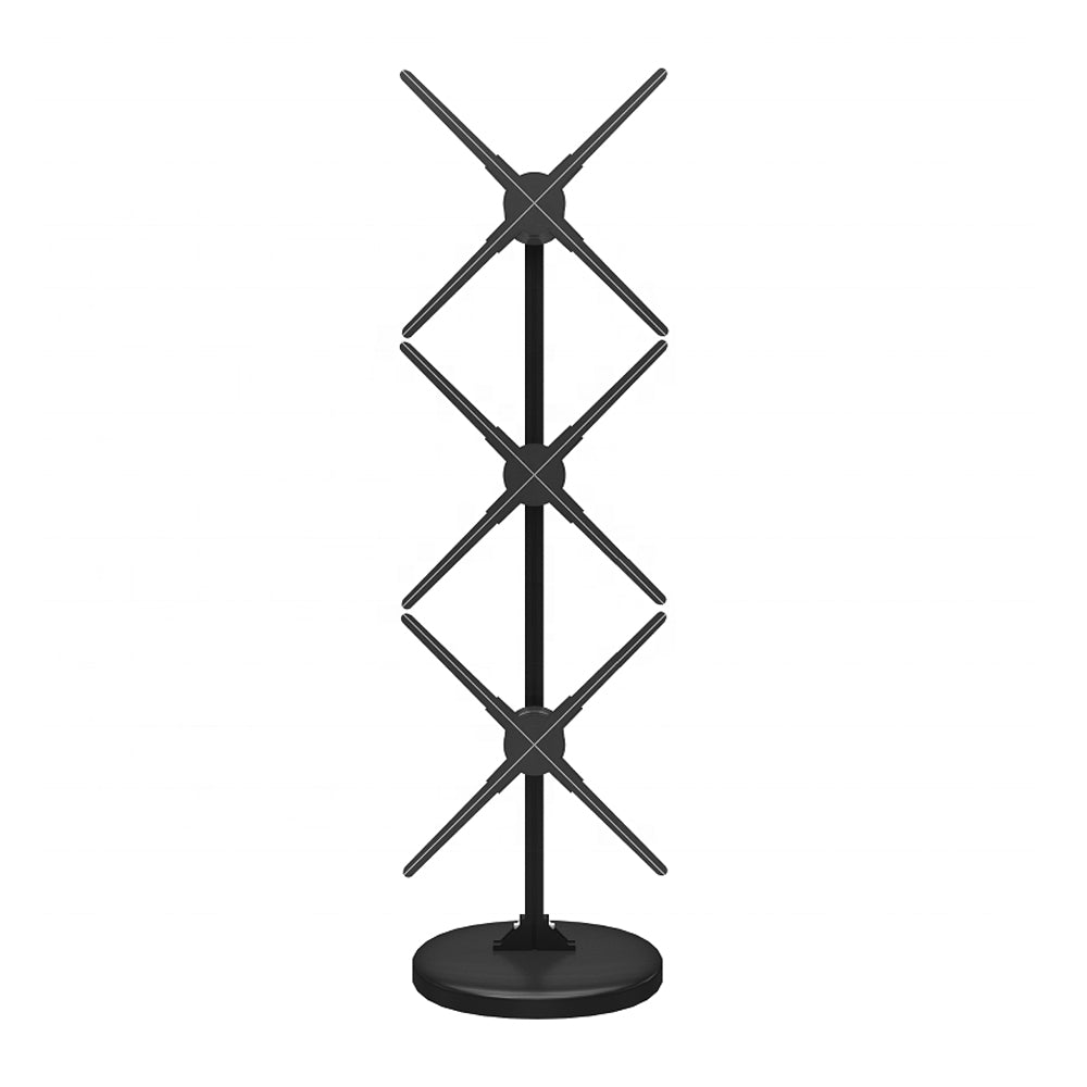 TREND 150cm Holographic Advertising Fan – 3D LED Display with Bluetooth Audio, High Resolution, and Remote Control – Perfect for Retail & Events, Sleek Black Design
