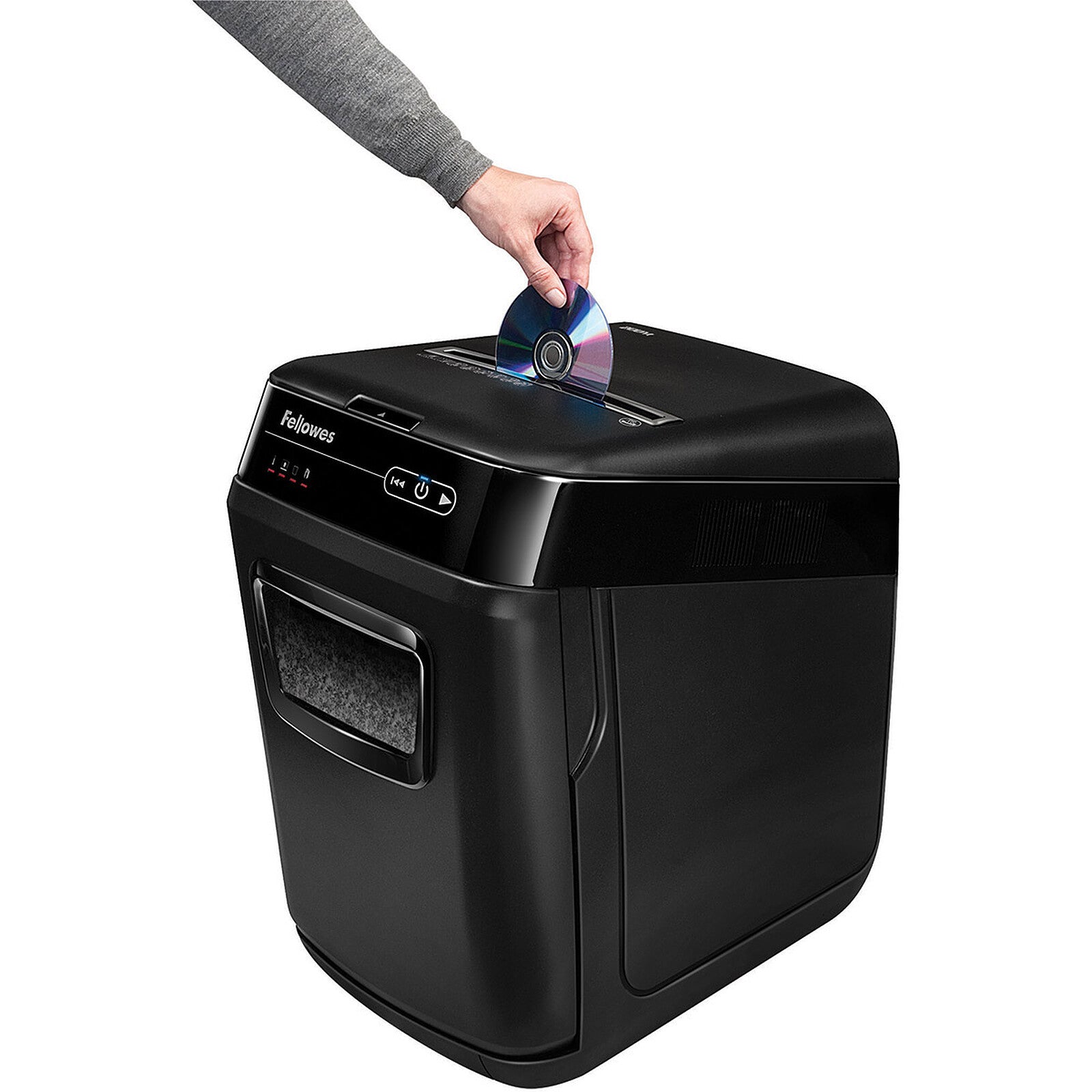 Fellowes AutoMax™ 200M Commercial Shredder – Automatic Feed, Cross-Cut, 10-Sheet Manual/200-Sheet Auto, Ultra-Quiet, Energy-Efficient for Office Use
