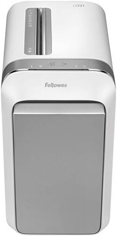Fellowes LX221 20-Sheet Micro-Cut Paper Shredder – White, Heavy-Duty, P-5 Security, Safe Sense® Technology, 30L Pull-Out Bin, Quiet Office Shredder with Auto-Start & Reverse