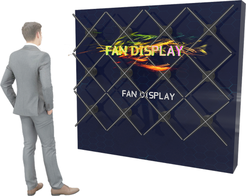 TREND 150cm Holographic Advertising Fan – 3D LED Display with Bluetooth Audio, High Resolution, and Remote Control – Perfect for Retail & Events, Sleek Black Design