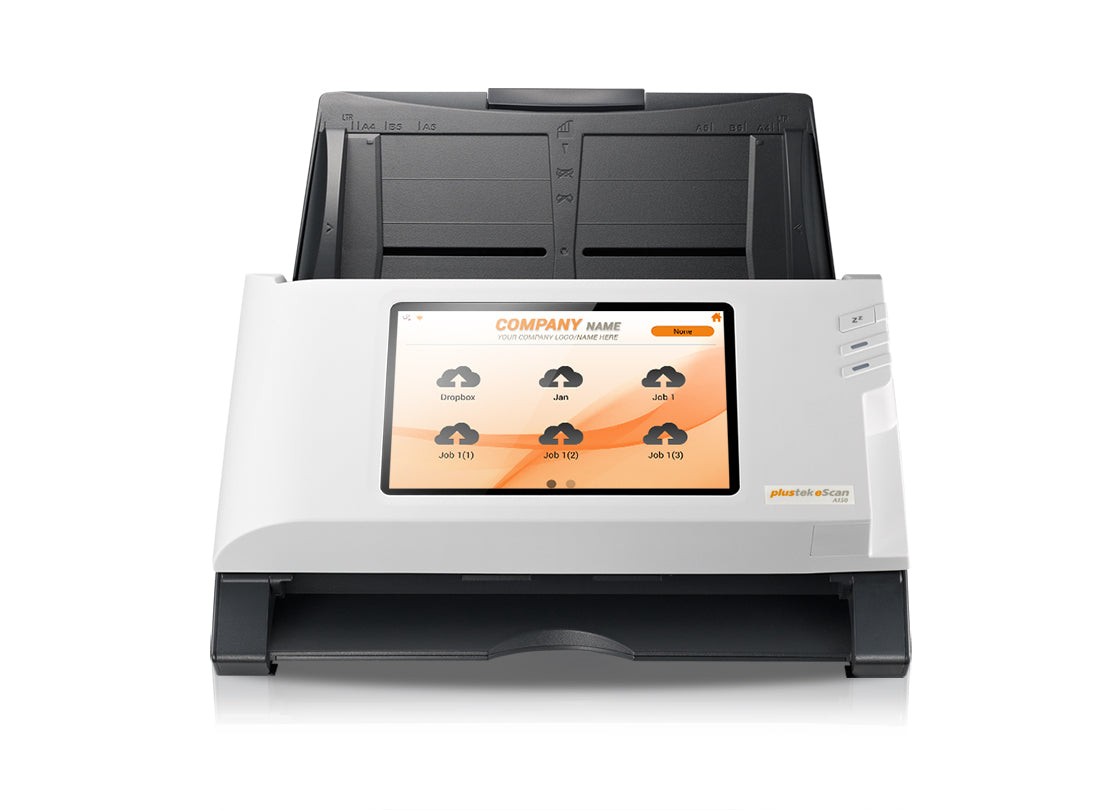 Plustek eScan A250 Standalone Network Scanner – Built-in Touch Screen, Wi-Fi, Ethernet, Scan-to-Email, Cloud, FTP, USB Drive, No PC Required