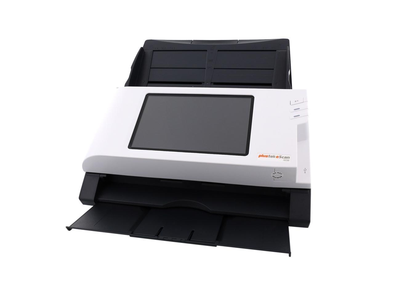 Plustek eScan A150 Standalone Network Scanner – 7-inch Touch Screen, Wi-Fi, Ethernet, Scan-to-Email, Cloud, FTP, USB Drive, No PC Required