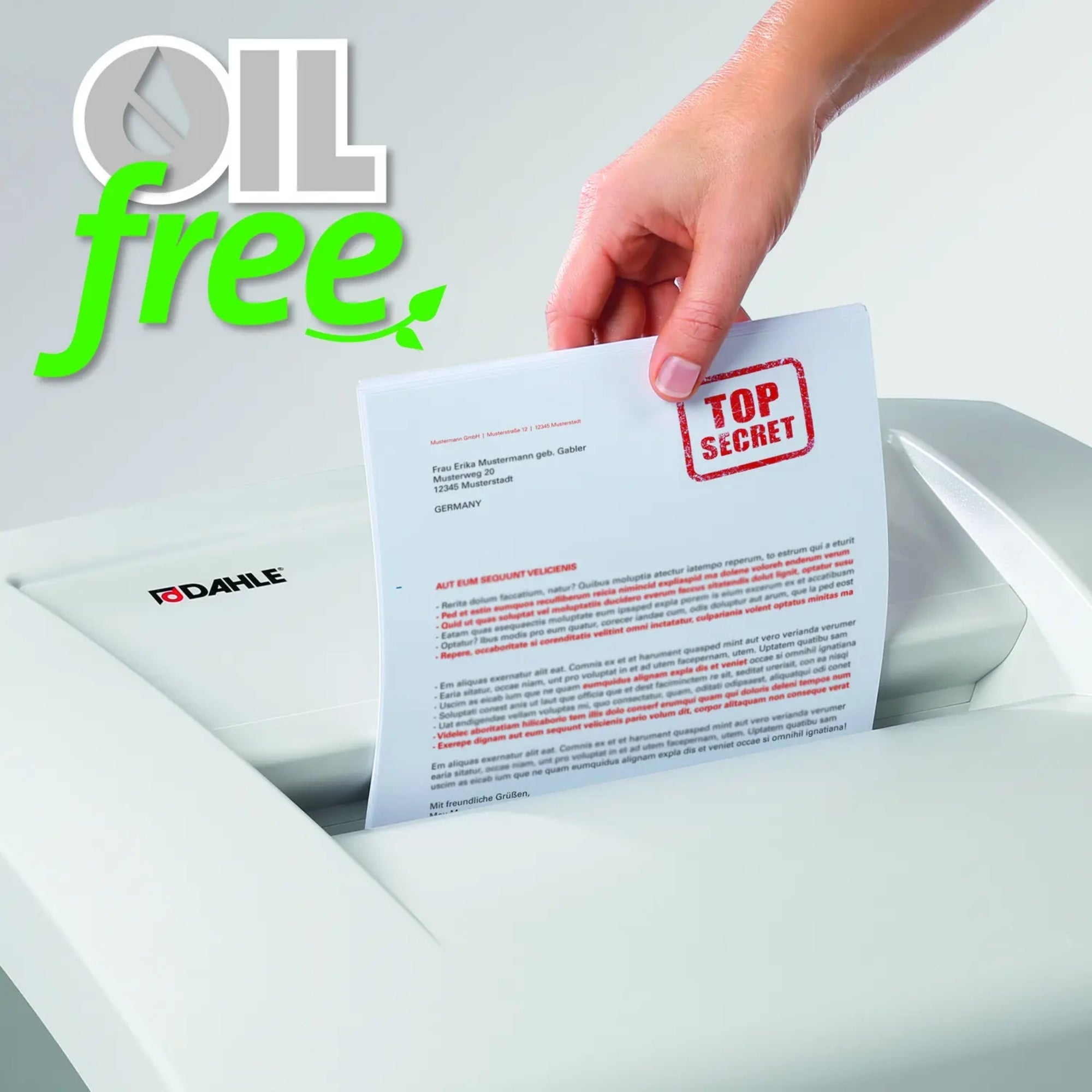 Dahle 406 Up to 17 Sheets P-4 60L Cross Cut Departmental Document Shredder