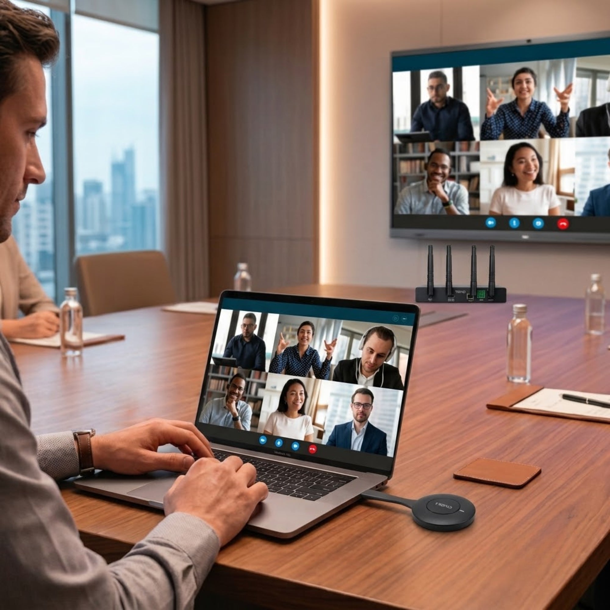 TREND TR-MEA100PRO Wireless Conferencing BYOM System | 4K Wireless Presentation & 9-Screen Collaboration Solution