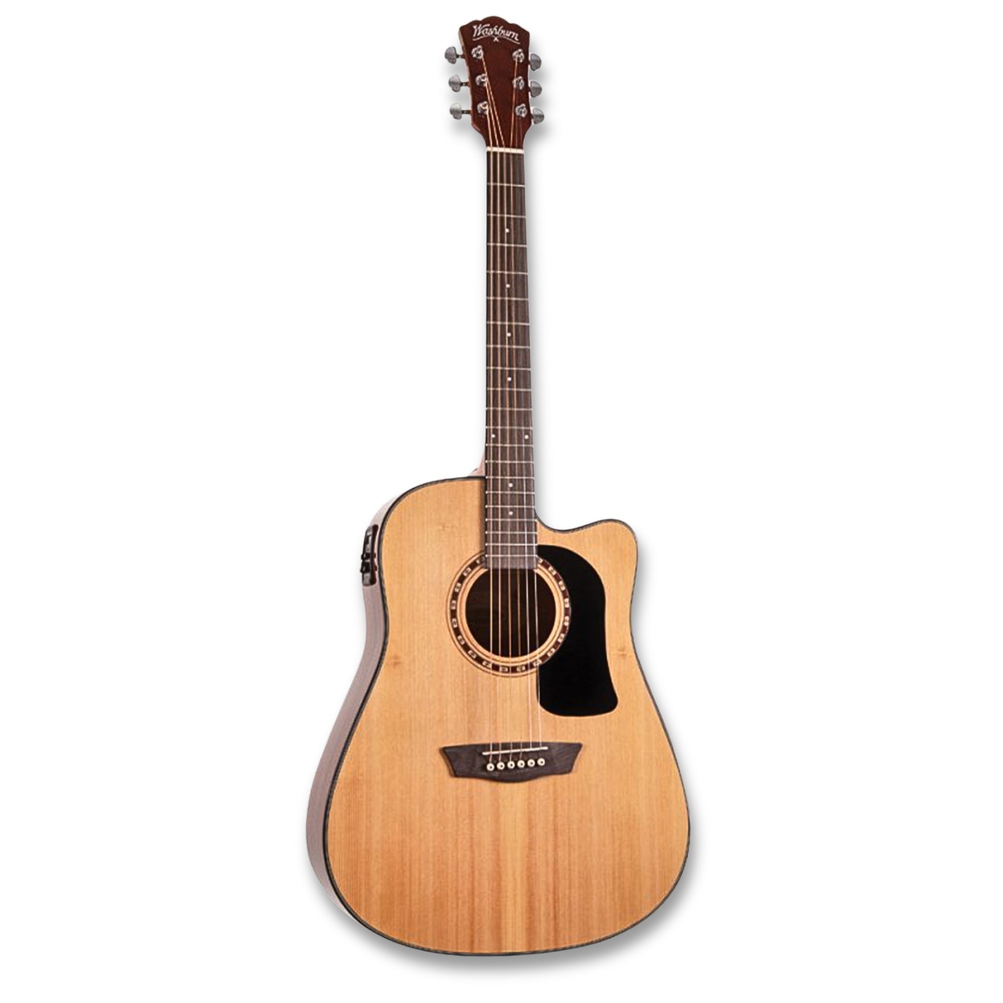 Washburn AD5CE-A-U 6-String Acoustic Electric Guitar With Barcus-Berry Preamp & Built-in Tuner – Natural Gloss