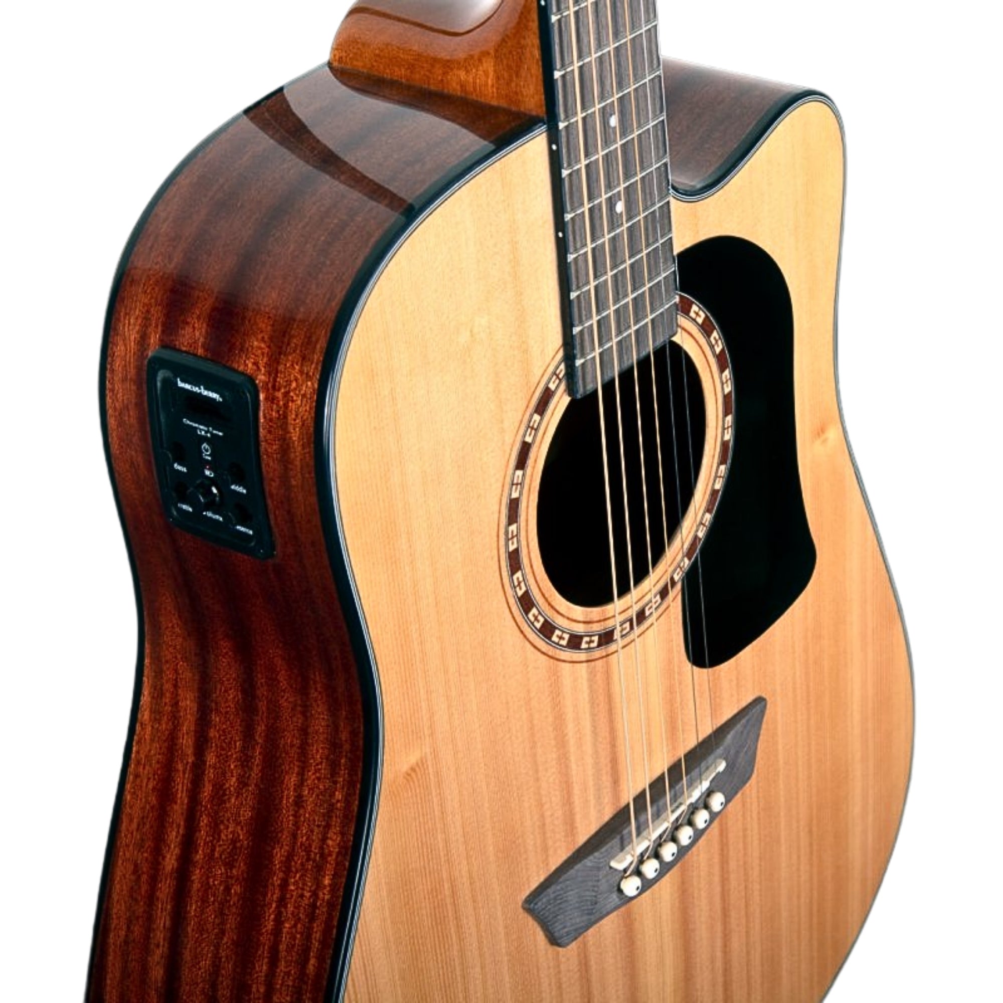 Washburn AD5CE-A-U 6-String Acoustic Electric Guitar With Barcus-Berry Preamp & Built-in Tuner – Natural Gloss