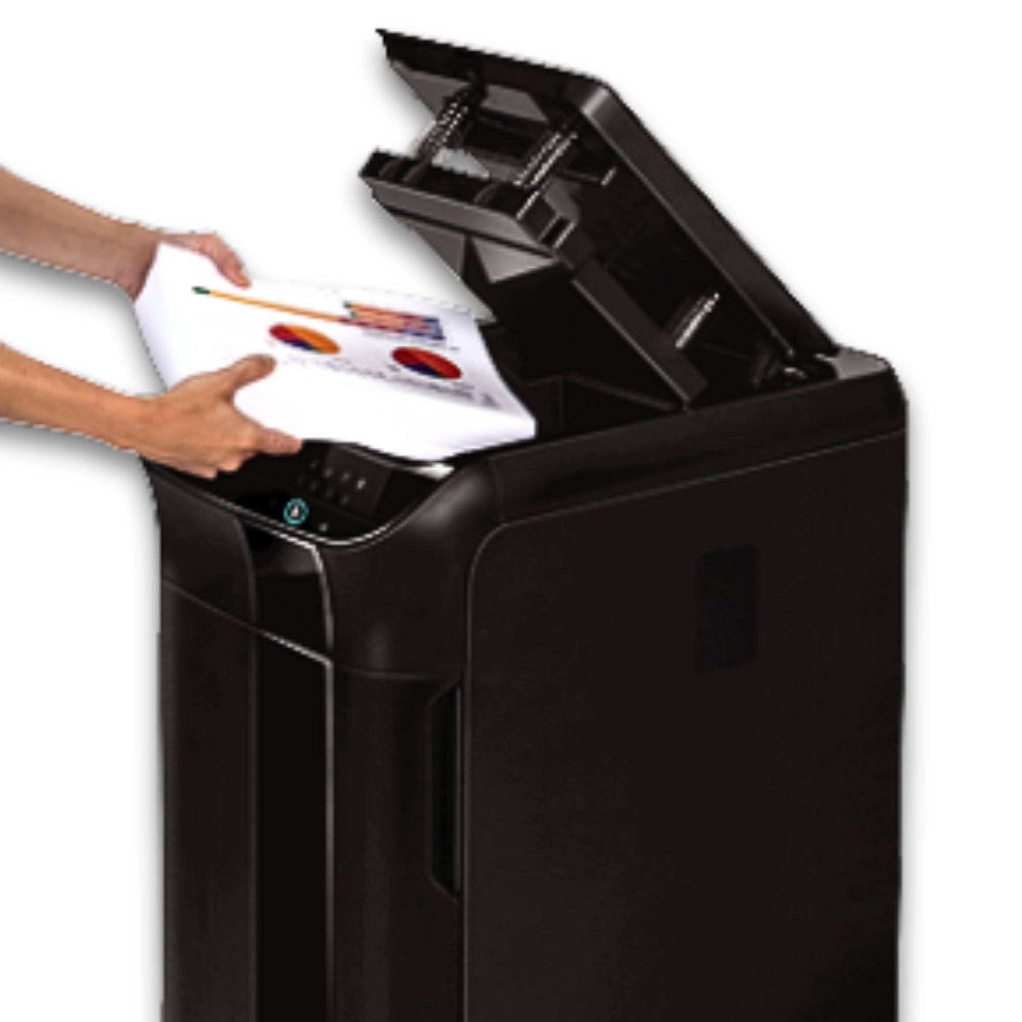 Fellowes AutoMax™ 600M 600 Sheets P-5 Mini / Micro Cut Shredder