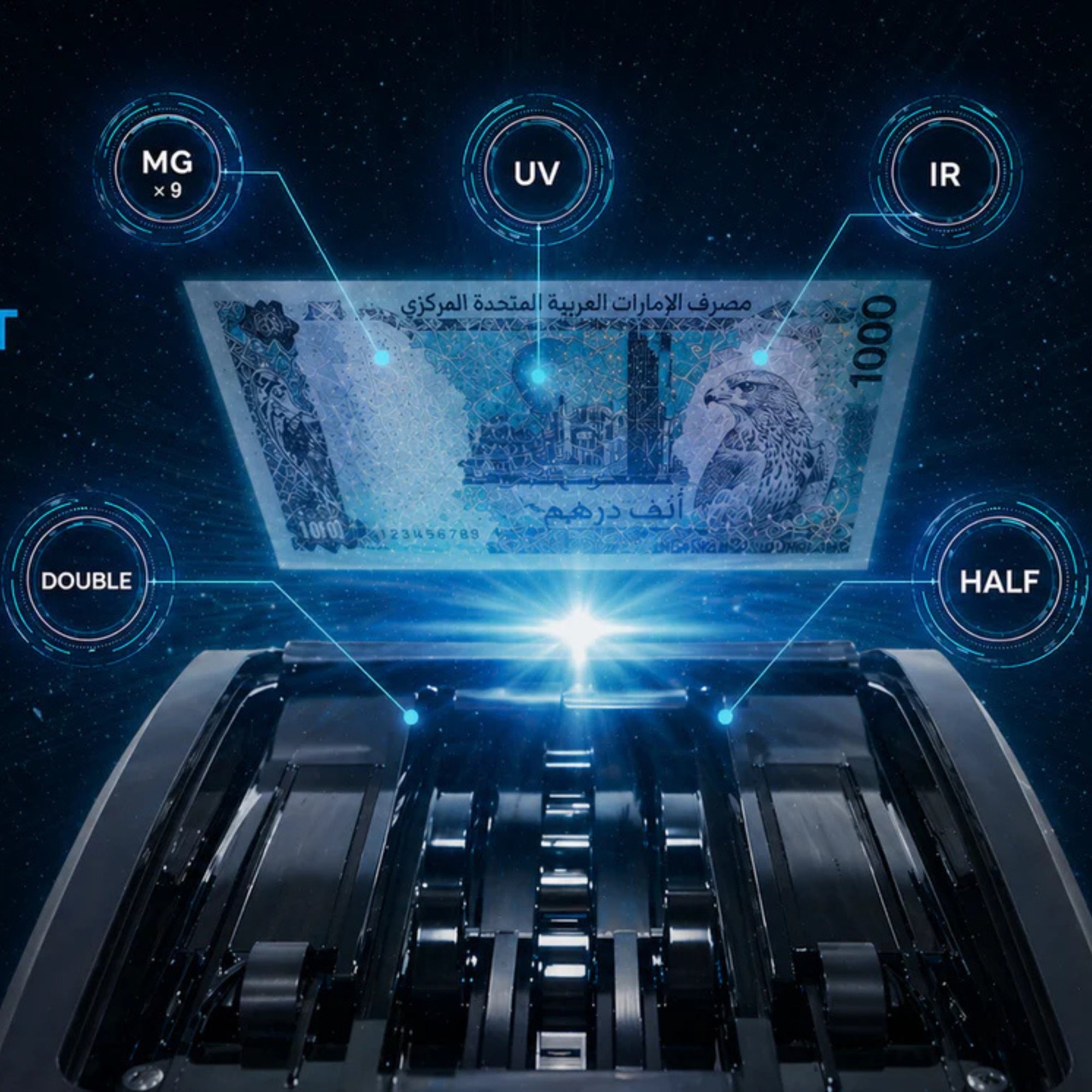 Cassida AXIA Mix Value With UV, MG, IR Money Counting Machine - (AED, USD, EUR, GBP, SAR)