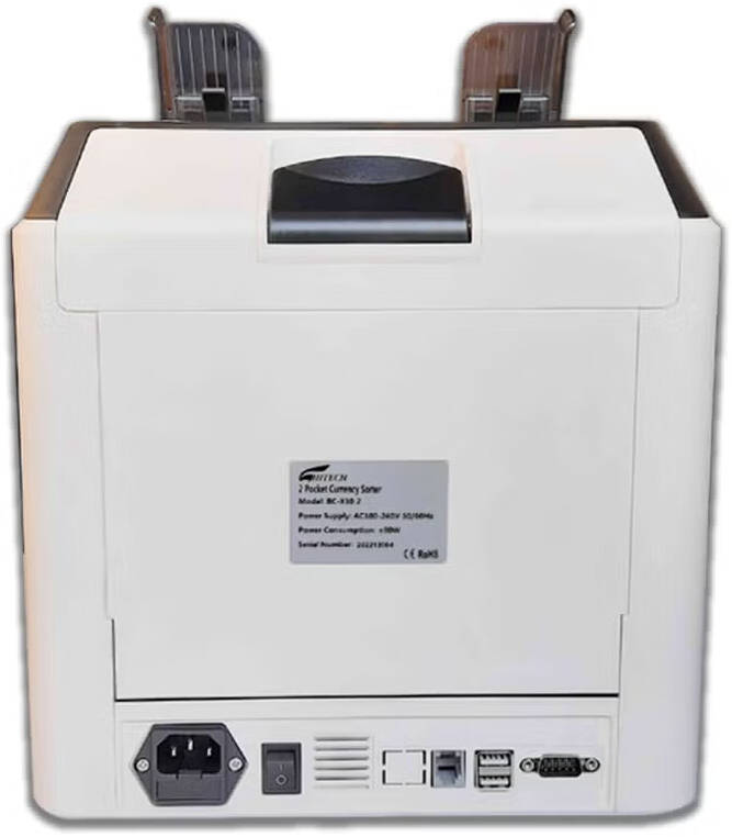 Hitech BC-X10 2 Two Pocket Multi-Currency With Advanced Counterfeit Detection & Serial Number Recognition Money Counting & Sorting Machine