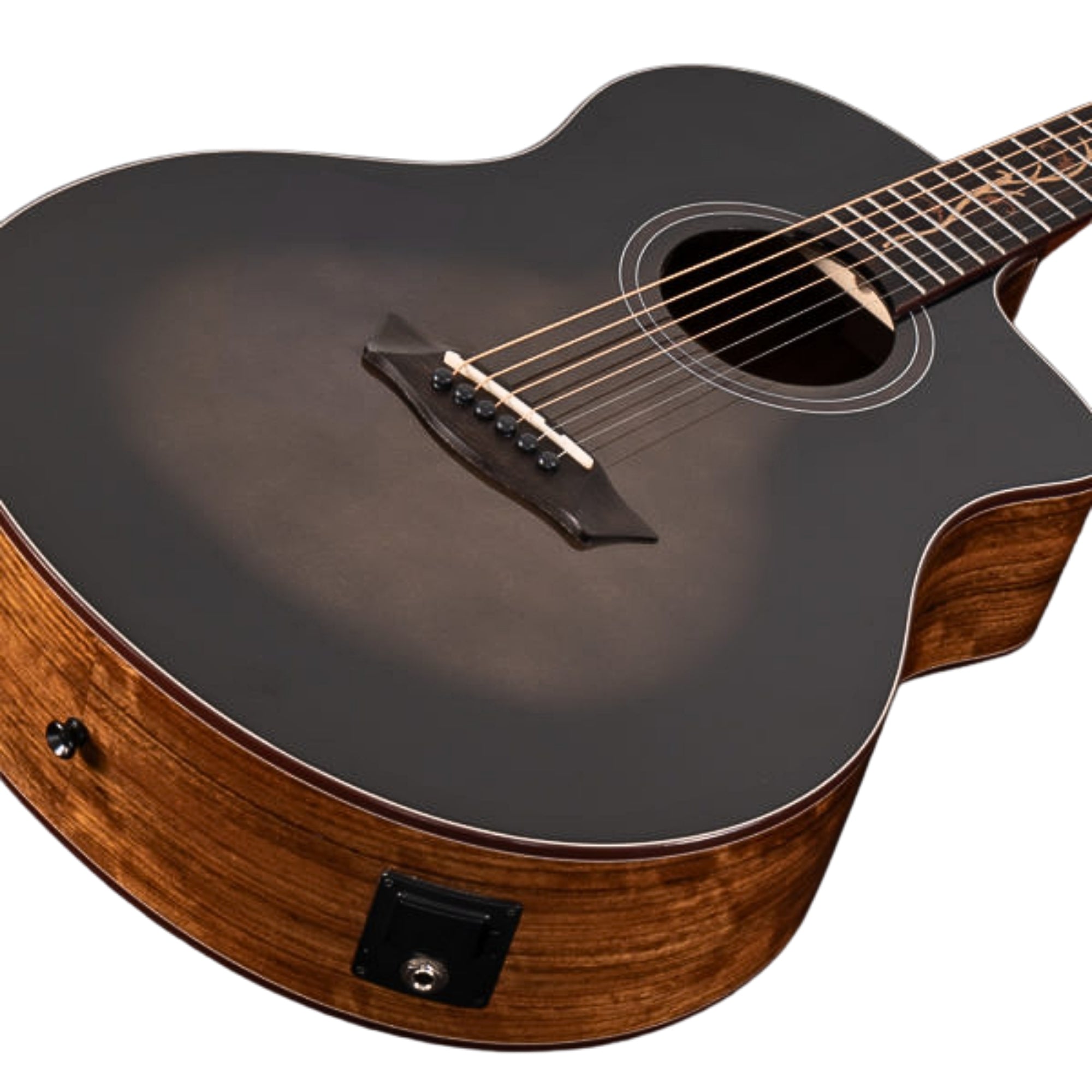 Washburn BTS9VCECH-D Bella Tono Suprema Studio 6-String with Barcus-Berry LX4 Preamp Electro-Acoustic Guitar – Gloss Charcoal Burst