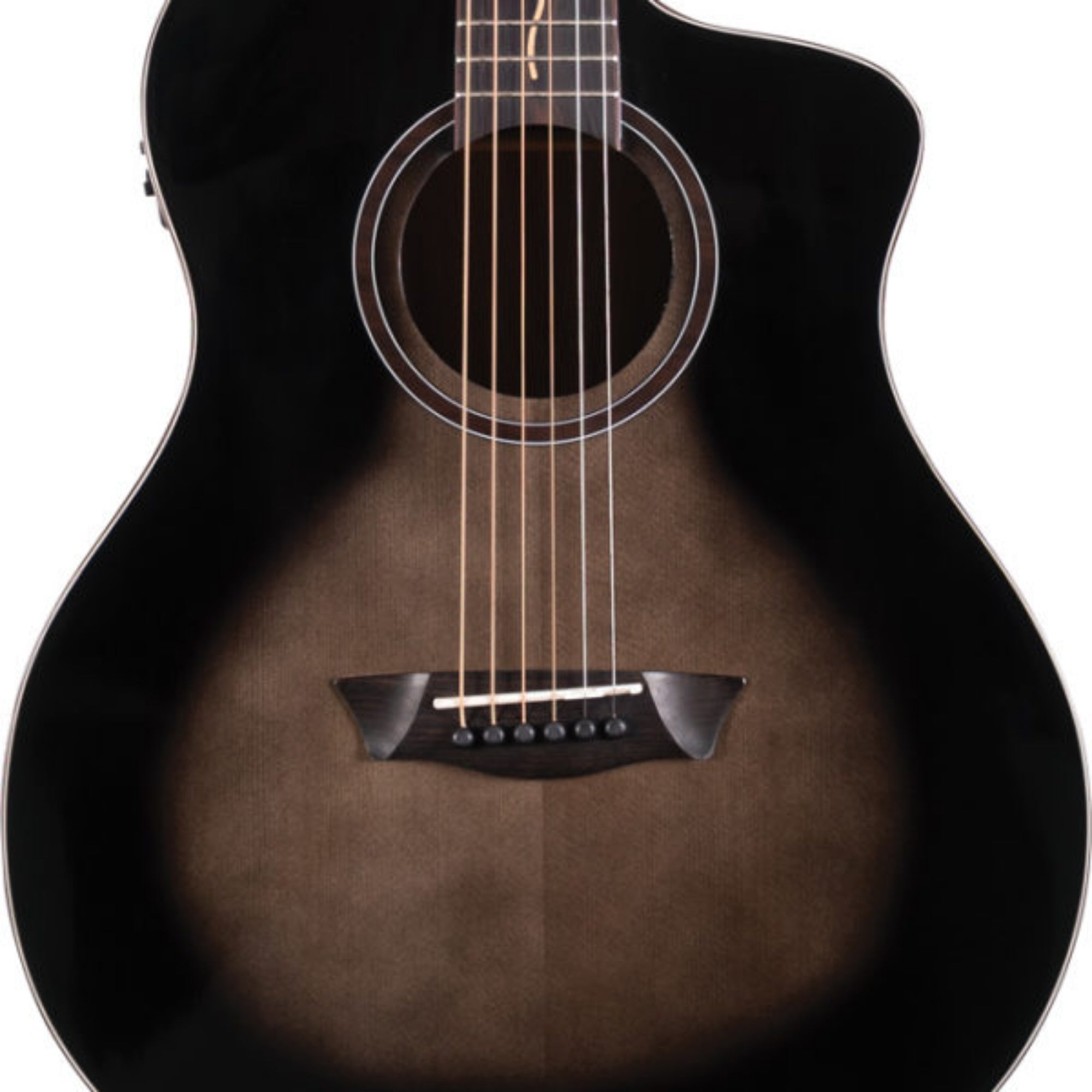 Washburn BTS9VCECH-D Bella Tono Suprema Studio 6-String with Barcus-Berry LX4 Preamp Electro-Acoustic Guitar – Gloss Charcoal Burst