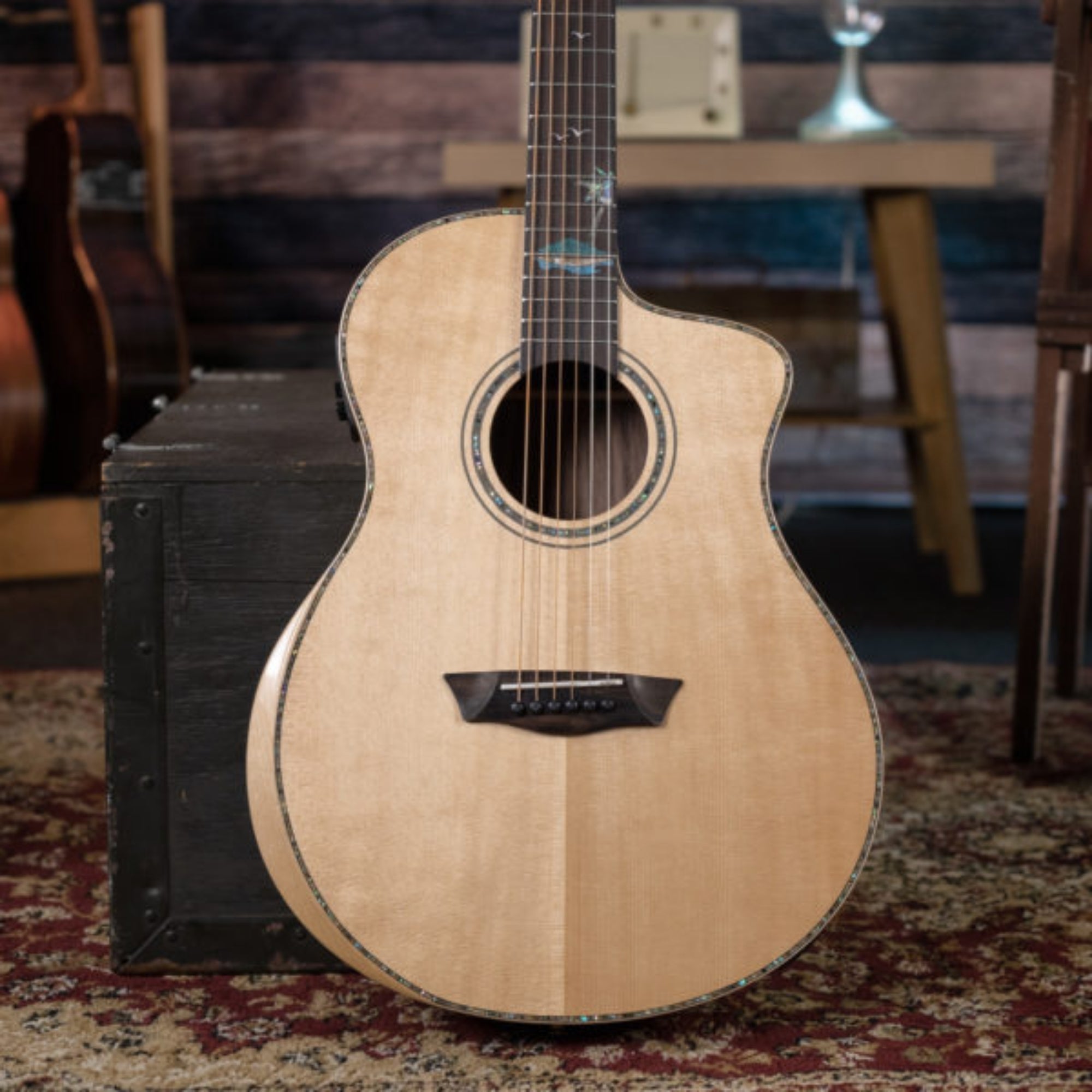 Washburn BTSC56SCE-D Bella Tono Suprema Studio 6-String with Solid Spruce Top & Barcus-Berry LX4 Preamp Electro-Acoustic Guitar – Natural Finish