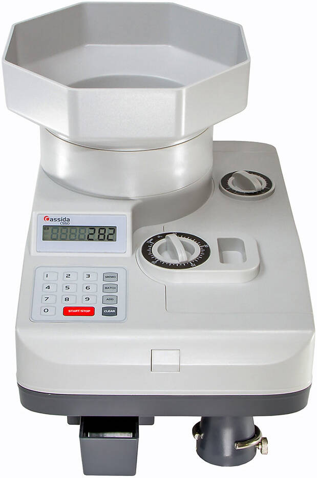 Cassida C550 Heavy-Duty Universal Manual Coin Sorting & Counting Machine
