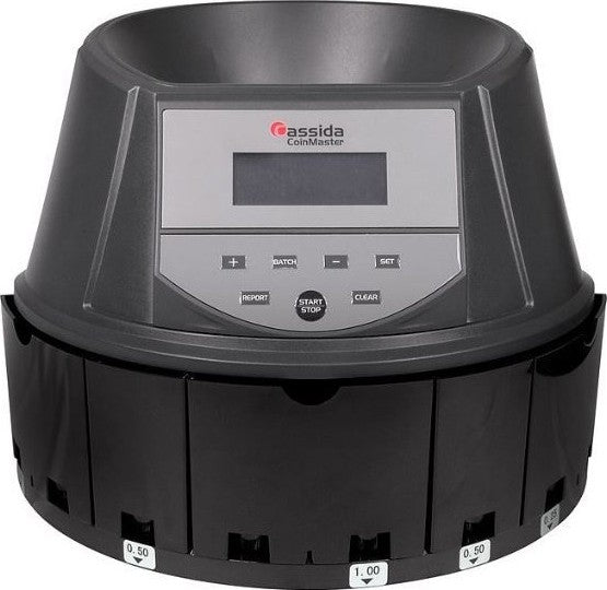 Cassida CoinMaster Multifunctional AED Coin Sorting & Counting Machine