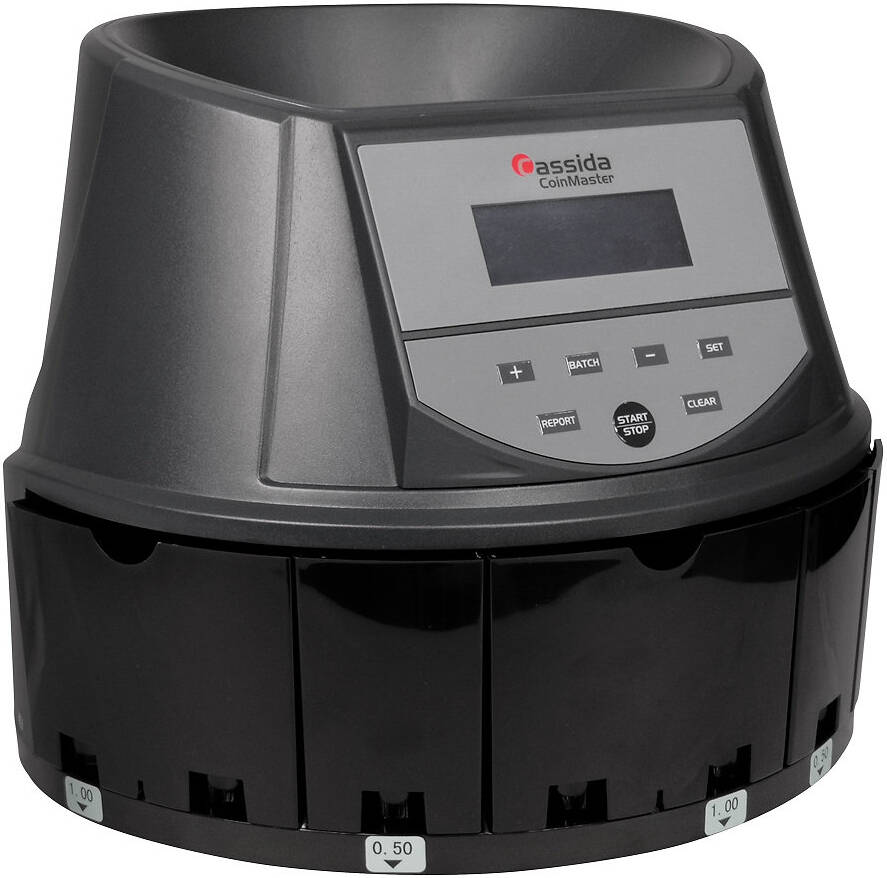 Cassida CoinMaster Multifunctional AED Coin Sorting & Counting Machine