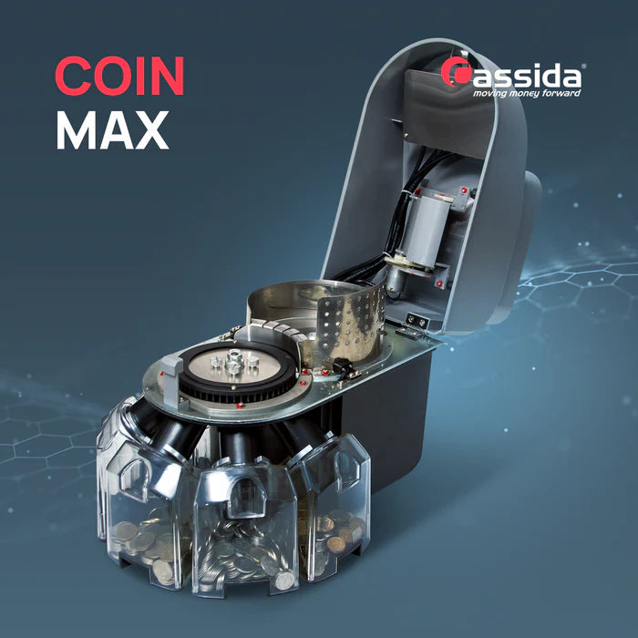 Cassida CoinMax High Speed AED Coin Sorting & Counting Machine