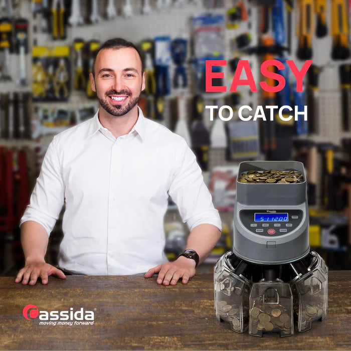 Cassida CoinMax High Speed AED Coin Sorting & Counting Machine