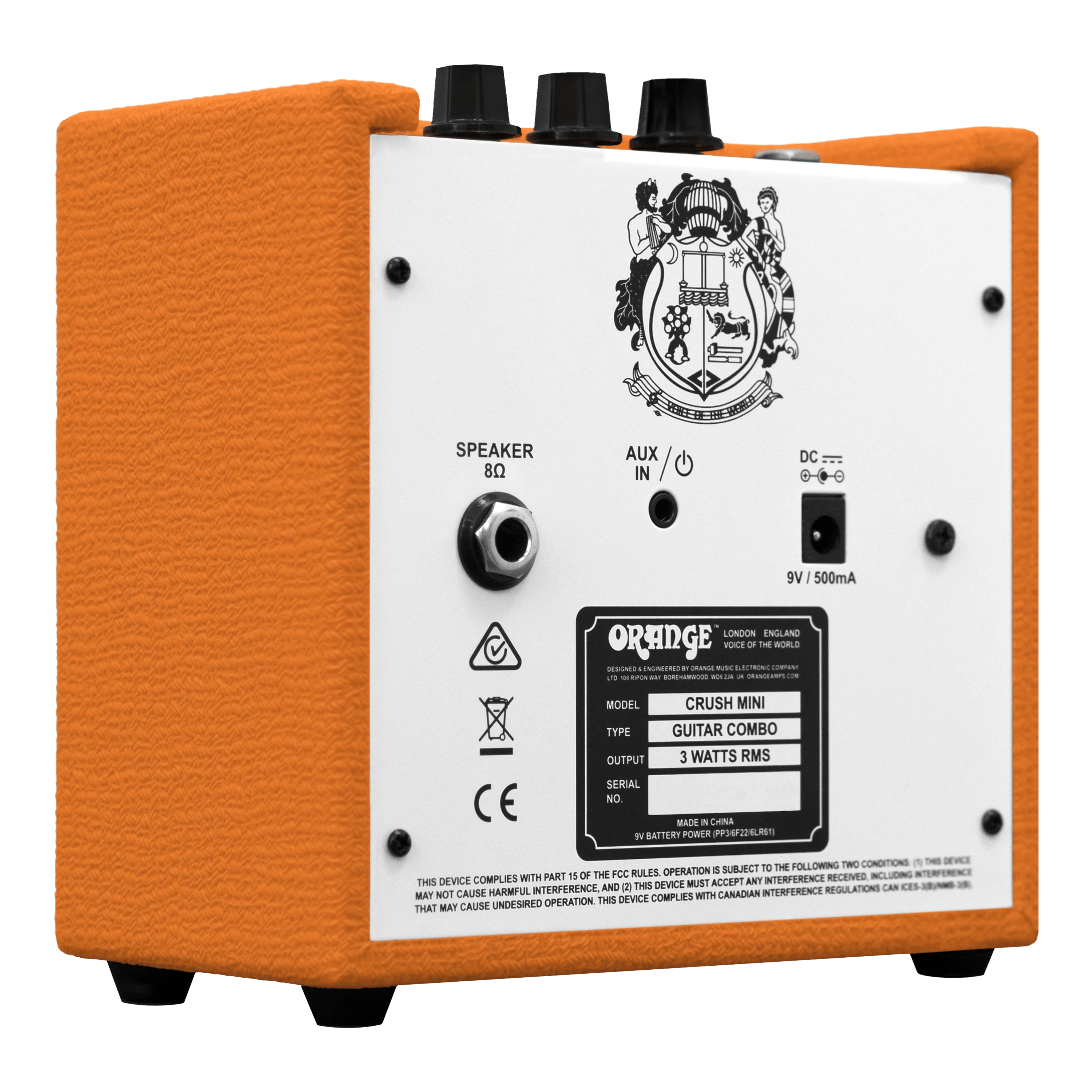 Orange Crush MINI 3W Portable Analogue With Built-In Tuner, CabSim Headphone Output & 4
