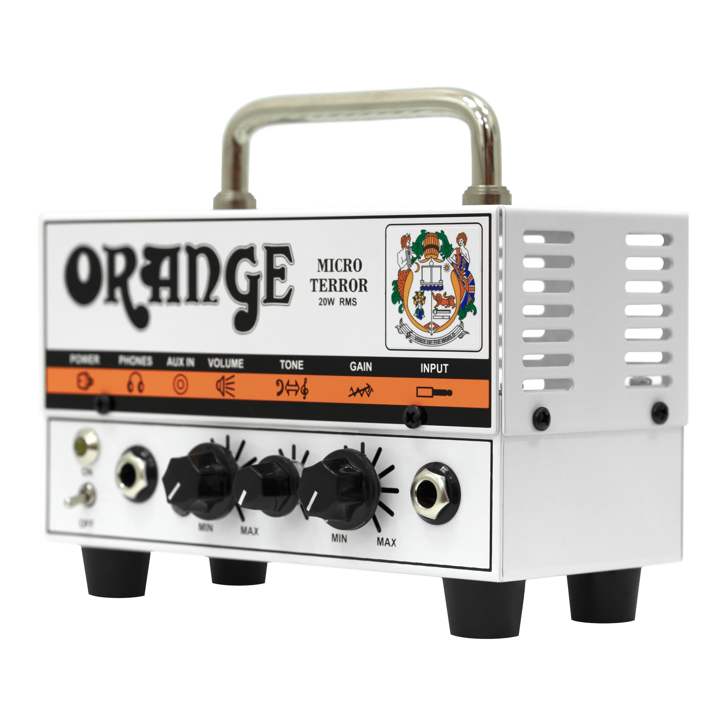 Orange Micro Terror 20W Hybrid Valve With ECC83 Tube, Headphone Output & Aux Input Guitar Head Amplifier