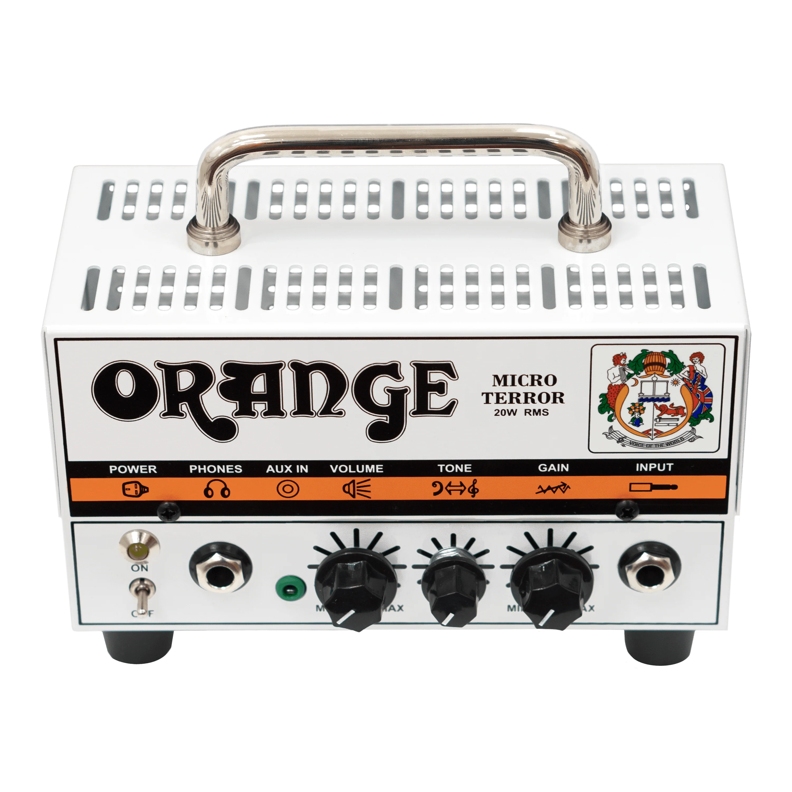 Orange Micro Terror 20W Hybrid Valve With ECC83 Tube, Headphone Output & Aux Input Guitar Head Amplifier