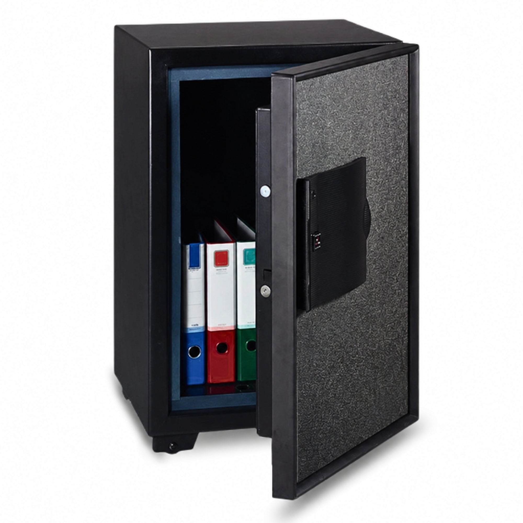 Eagle Safes EGE-085 Digital + Keylock + Fingerprint Fire Resistant Security Safe - (Black/Black)