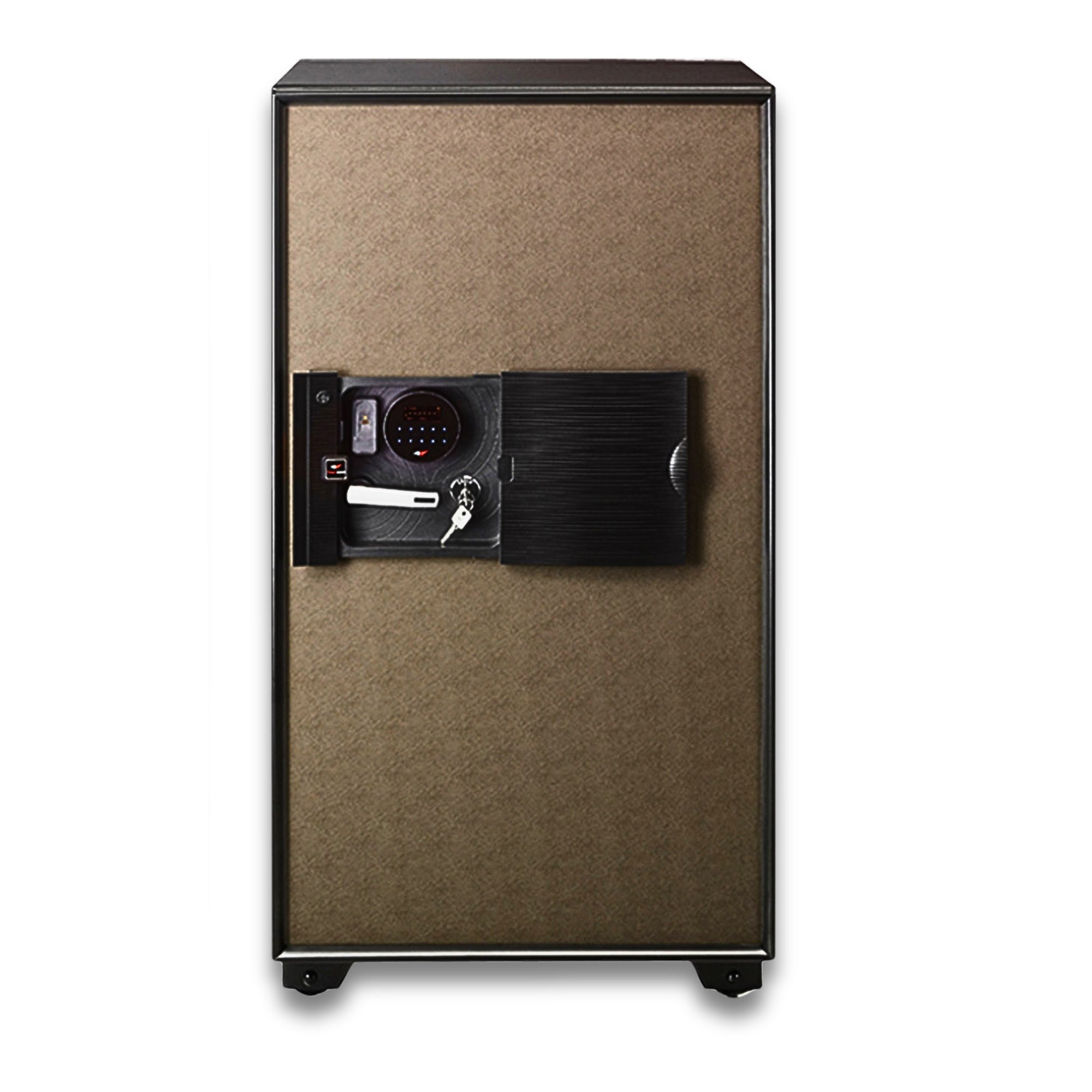 Eagle Safes EGE-130 Digital + Keylock + Fingerprint Fire Resistant Security Safe - (Black/Beige)