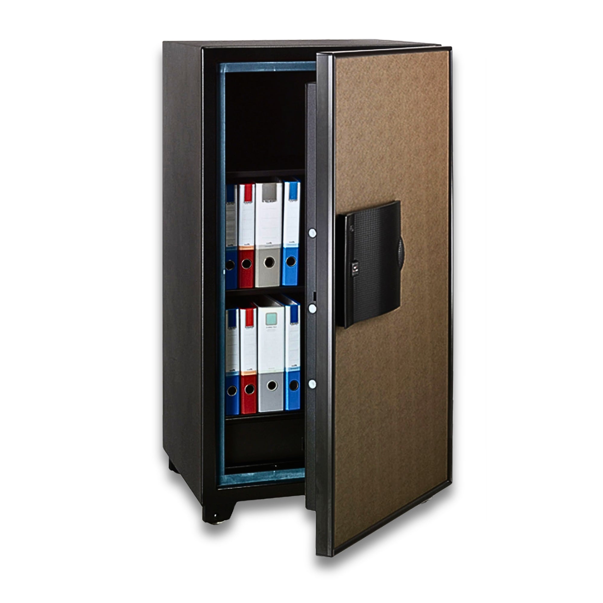 Eagle Safes EGE-130 Digital + Keylock + Fingerprint Fire Resistant Security Safe - (Black/Beige)
