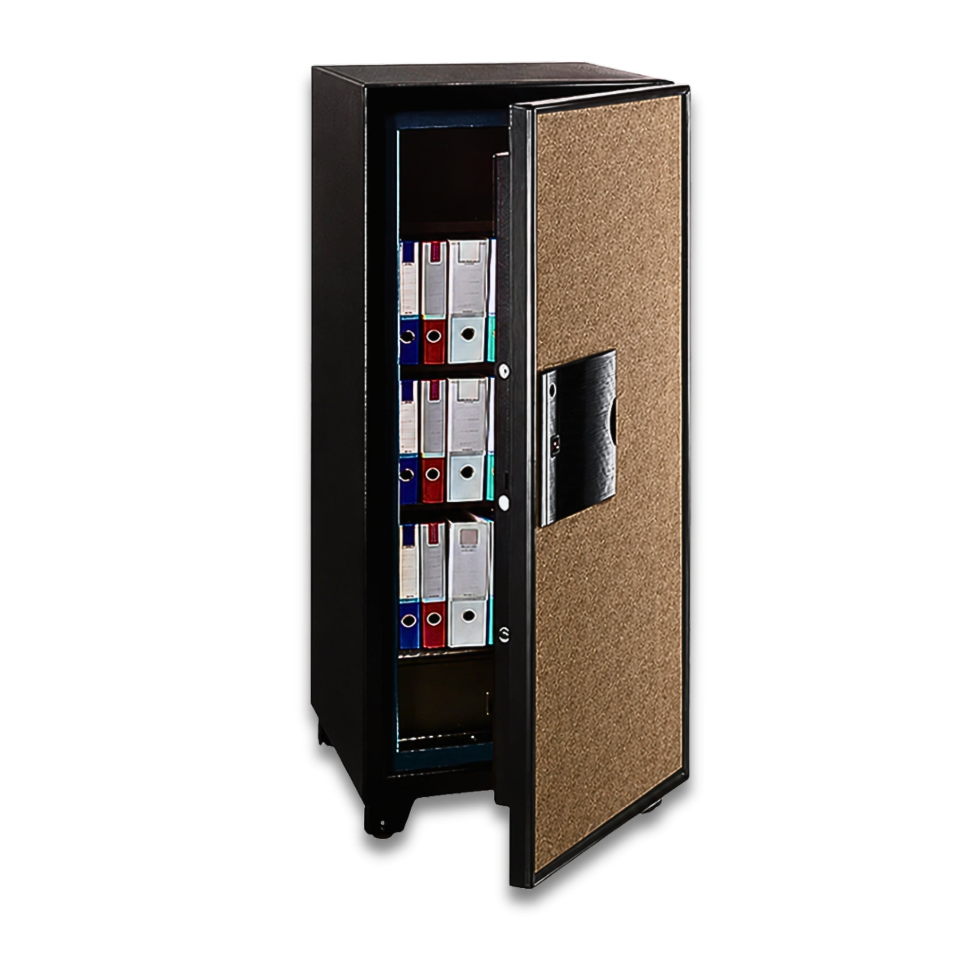 Eagle Safes EGE-170 Digital + Keylock + Fingerprint Fire Resistant Security Safe - (Black/Beige)