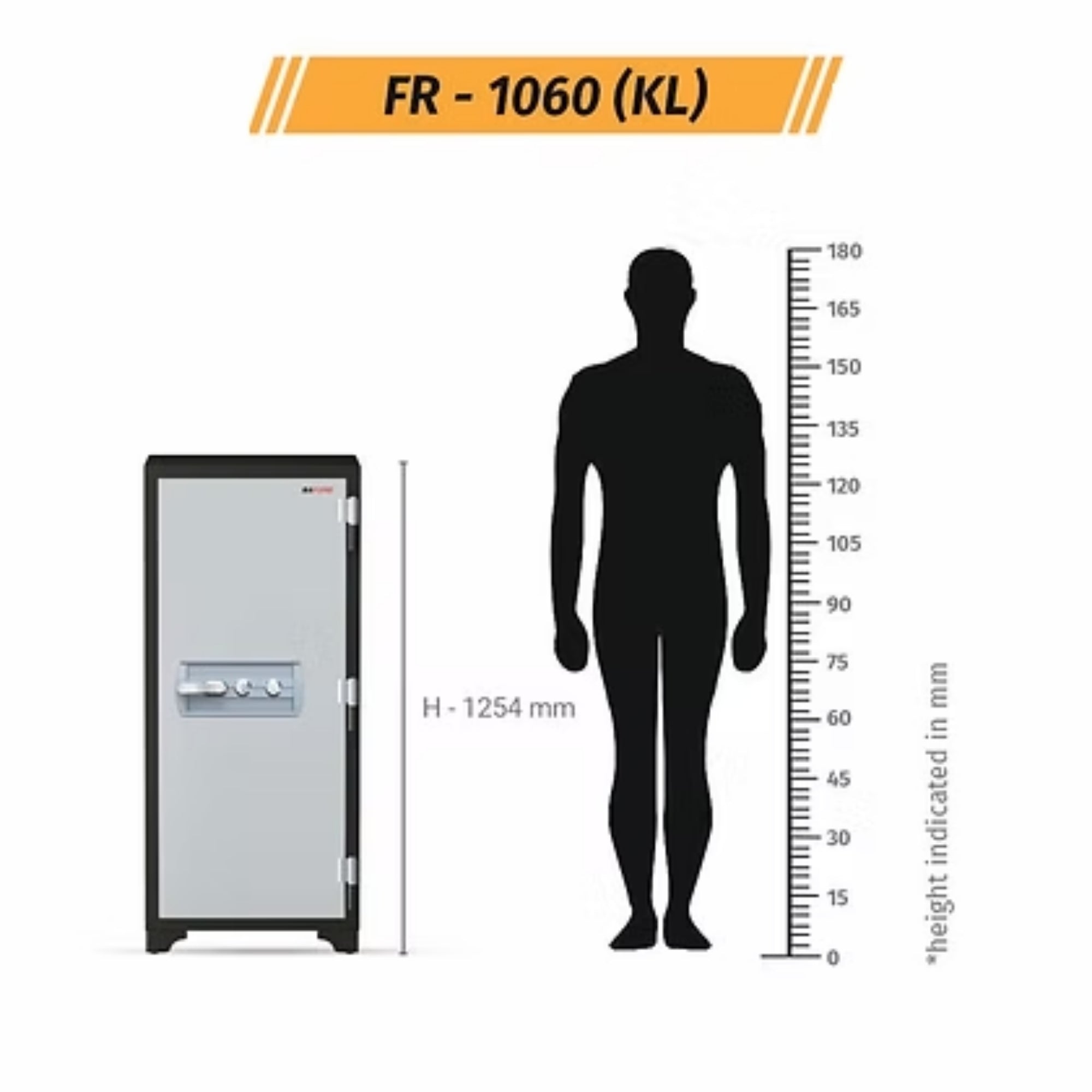 SAFIRE FR 1060 2 Key Lock Fire Resistant Security Safe