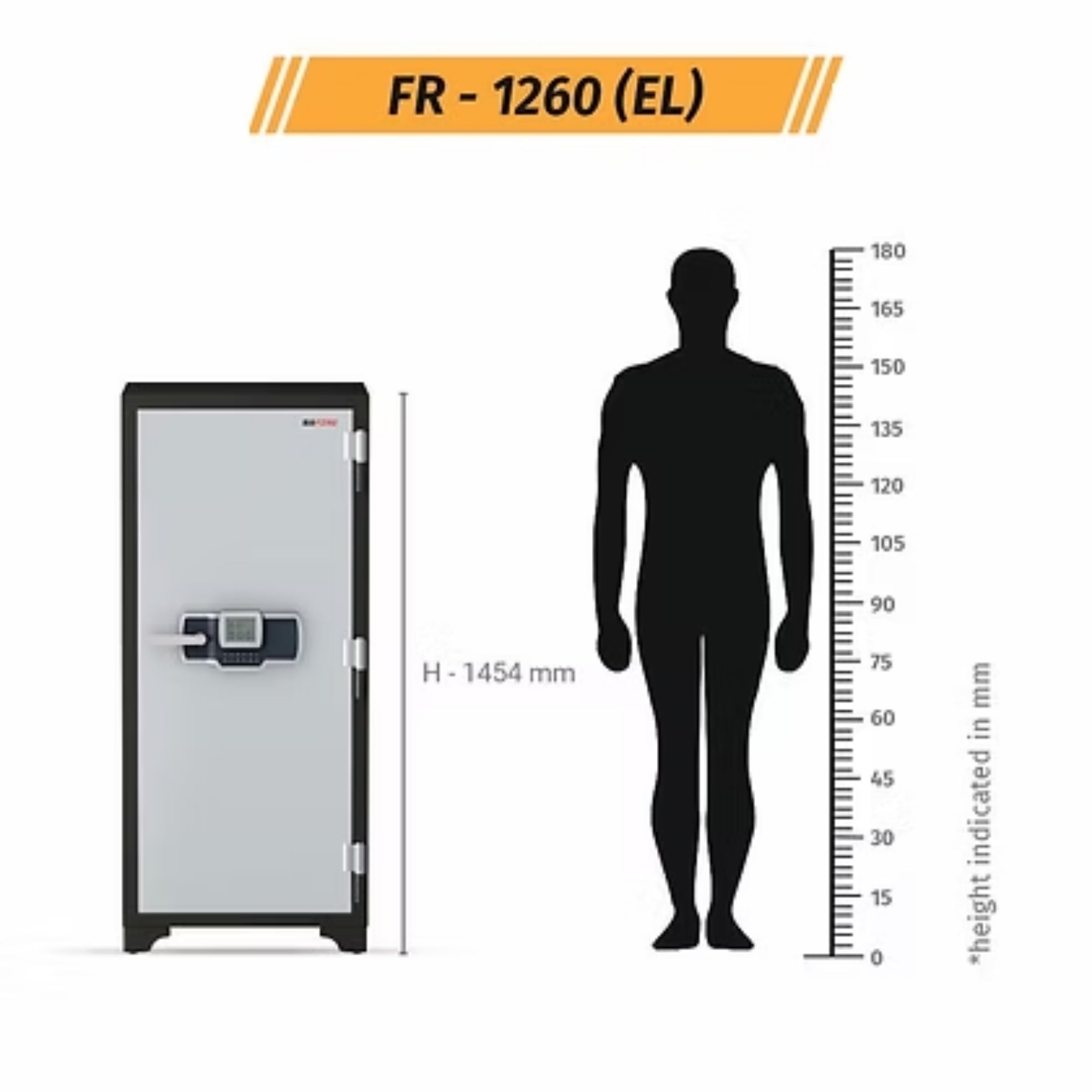 SAFIRE FR 1260 Digital Lock Fire Resistant Security Safe