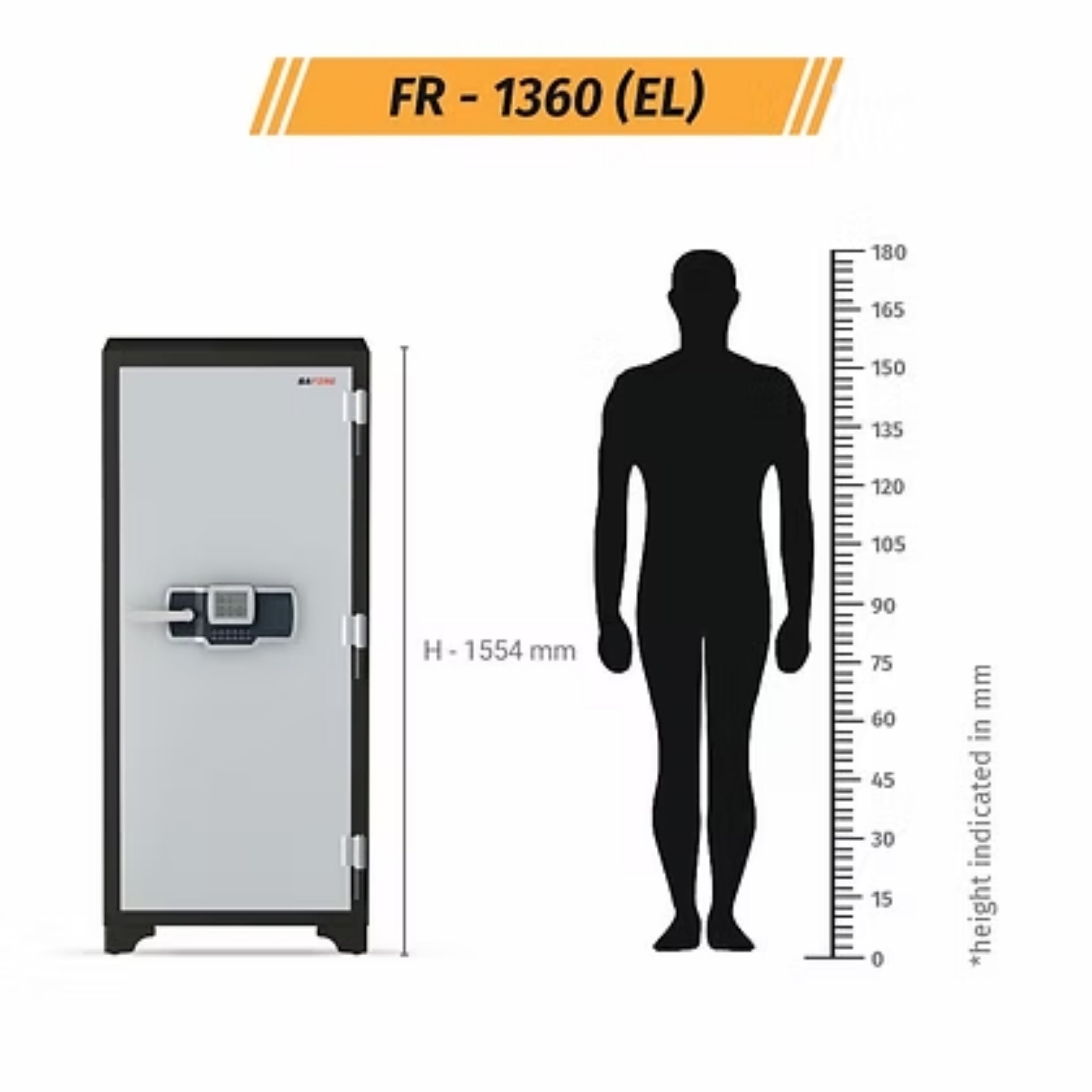SAFIRE FR 1360 Digital Lock Fire Resistant Security Safe