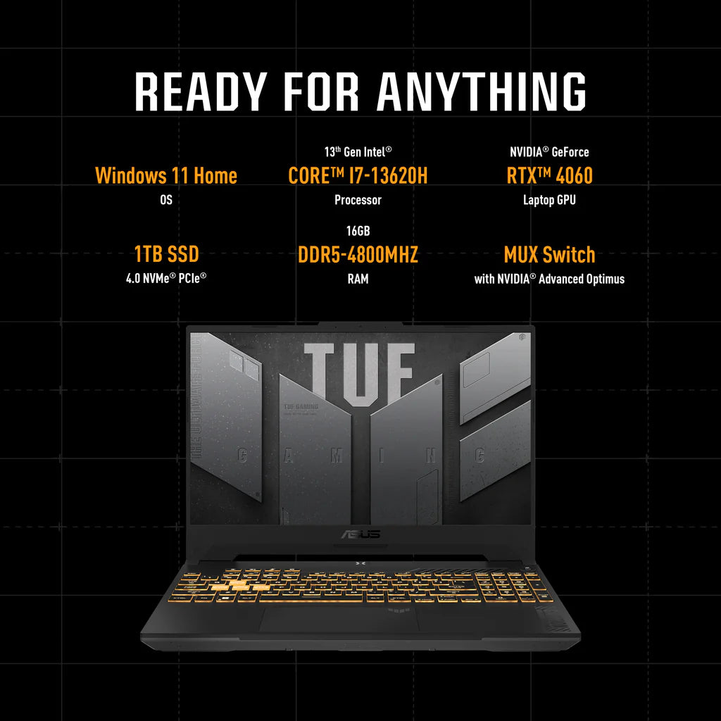 ASUS TUF Gaming F15 FX507VV-I7161G | i7 13620H, 16GB, 1TB SSD, 15.6