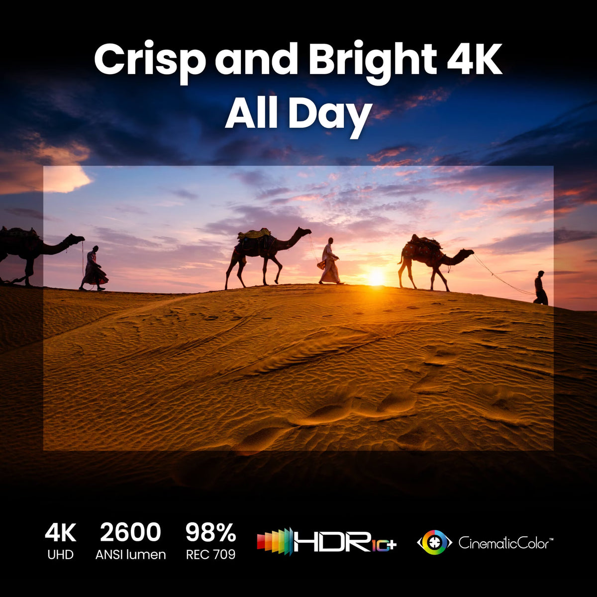 BenQ GP520 4K UHD 2,600 ANSI Lumens HDR Home Entertainment & Gaming Projector