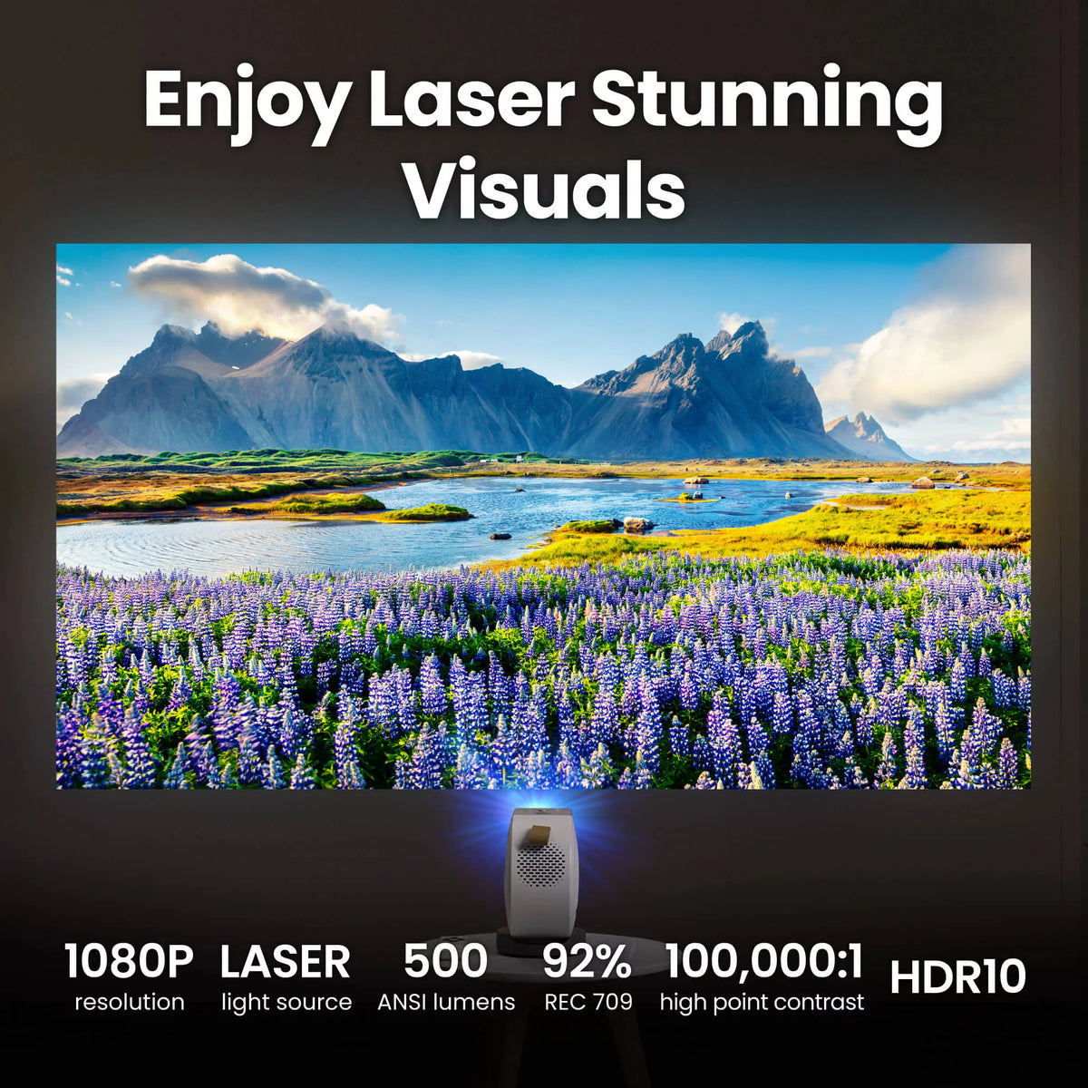 BenQ GV50 Full HD 500 ANSI Lumens Laser Smart Portable Projector