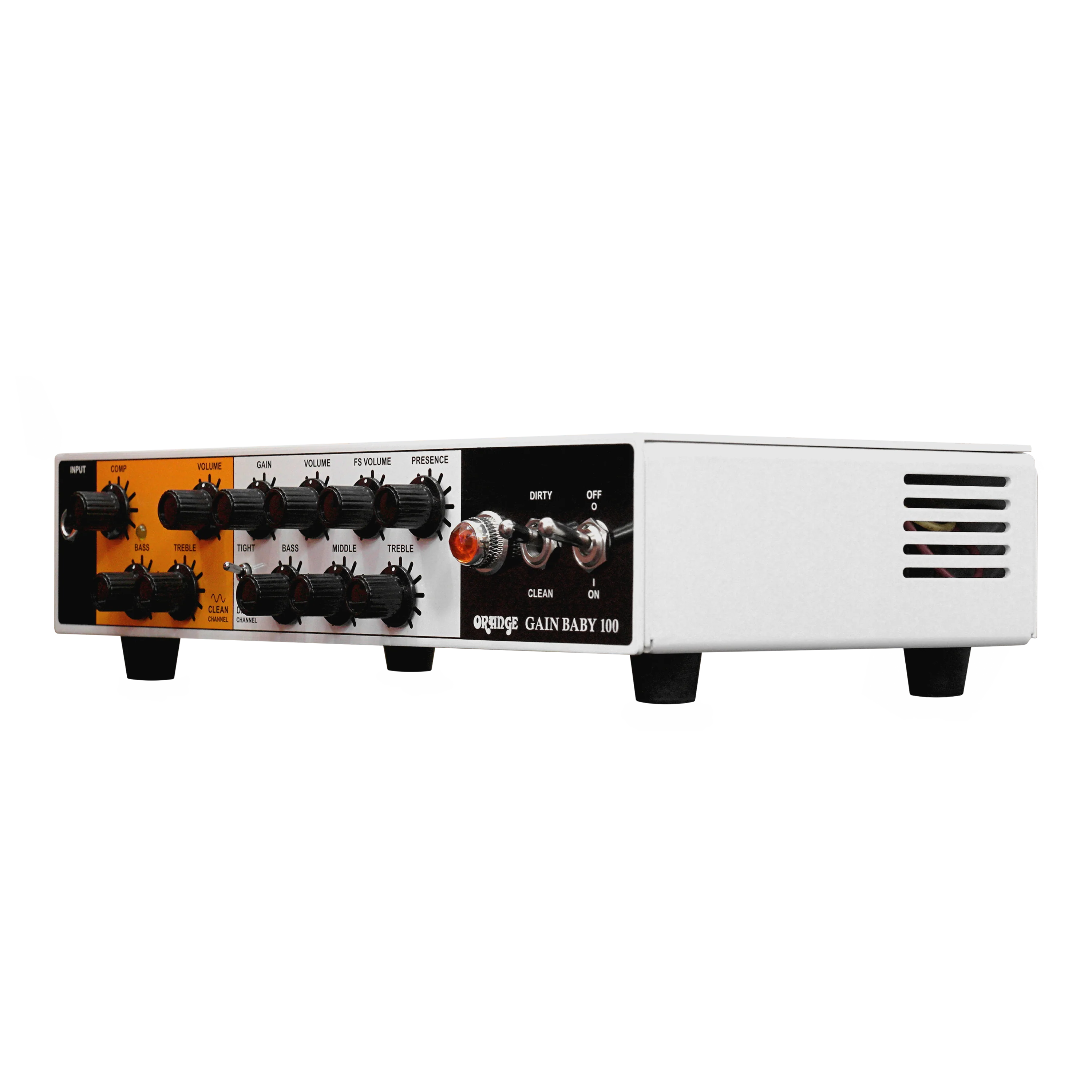 Orange Gain Baby 100W Twin Channel Solid State With Built-In Compressor, FX Loop & Balanced XLR Out Guitar Head Amplifier