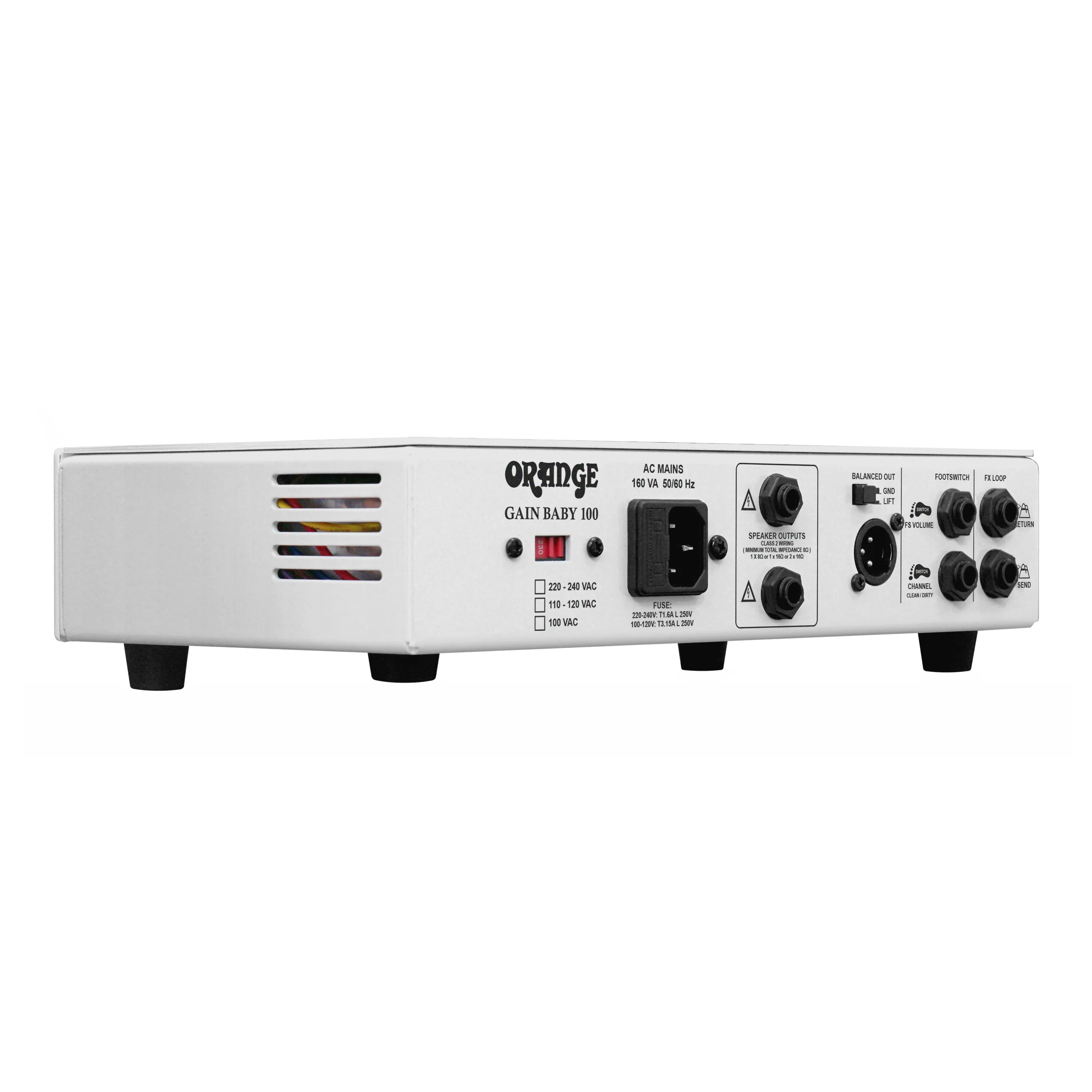 Orange Gain Baby 100W Twin Channel Solid State With Built-In Compressor, FX Loop & Balanced XLR Out Guitar Head Amplifier