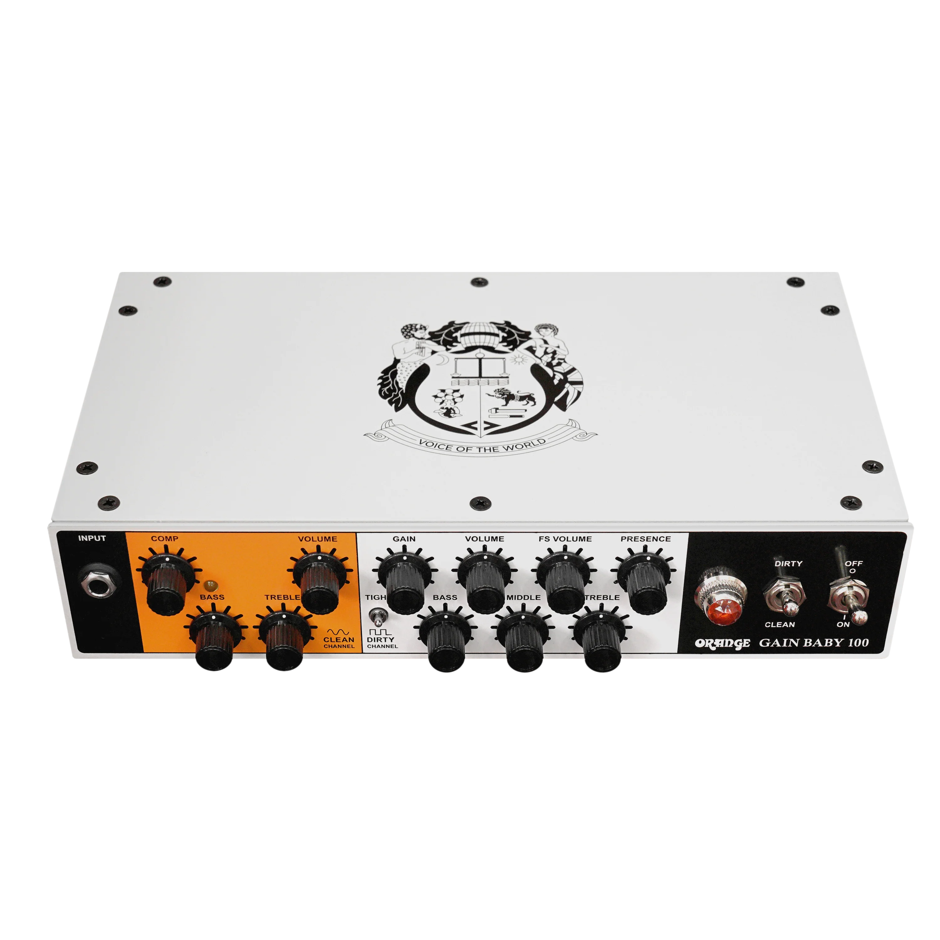 Orange Gain Baby 100W Twin Channel Solid State With Built-In Compressor, FX Loop & Balanced XLR Out Guitar Head Amplifier