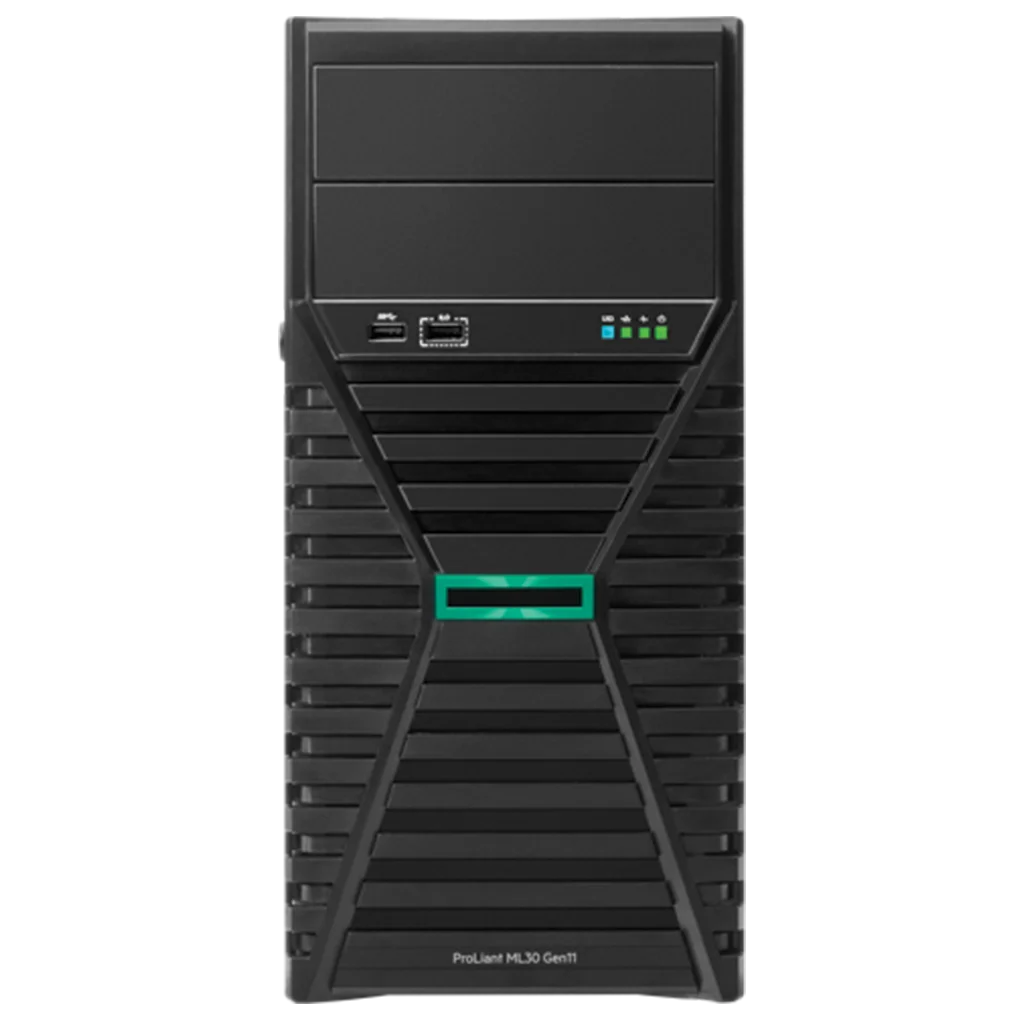 HPE ProLiant ML30 Gen11 Tower Server - Intel Xeon E-2414, 16GB DDR5, 4x LFF Bays (Model: P65093-421)