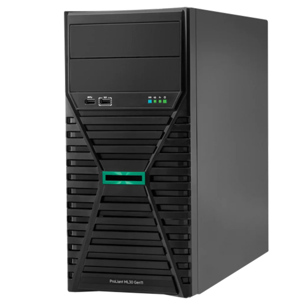 HPE ProLiant ML30 Gen11 Tower Server - Intel Xeon E-2414, 16GB DDR5, 4x LFF Bays (Model: P65093-421)