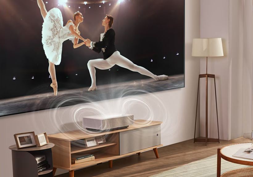 LG CineBeam HU715QW 4K UHD 2,500 ANSI Lumens Laser UST Smart Home Cinema Projector