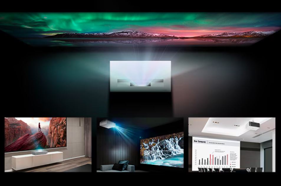 LG CineBeam HU715QW 4K UHD 2,500 ANSI Lumens Laser UST Smart Home Cinema Projector