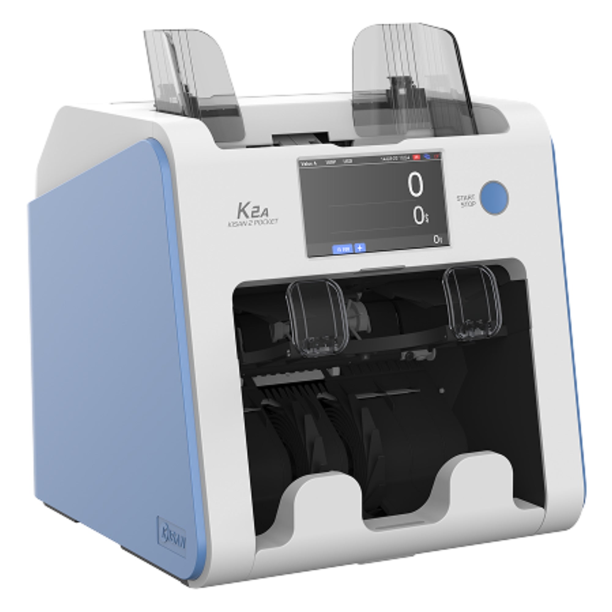 KISAN K2-A Compact 1+1 Pocket Multi-Currency With Automatic Currency Switching Money Counting Machine