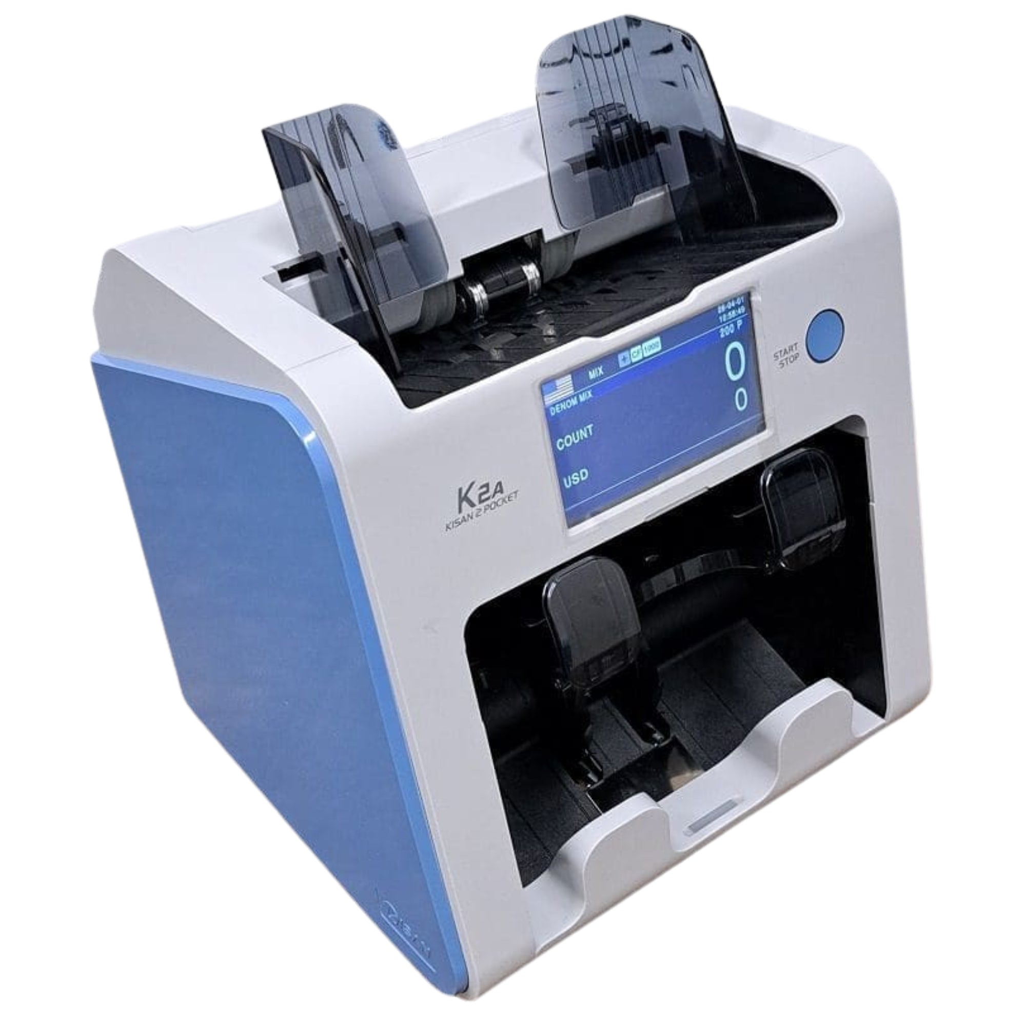 KISAN K2-A Compact 1+1 Pocket Multi-Currency With Automatic Currency Switching Money Counting Machine