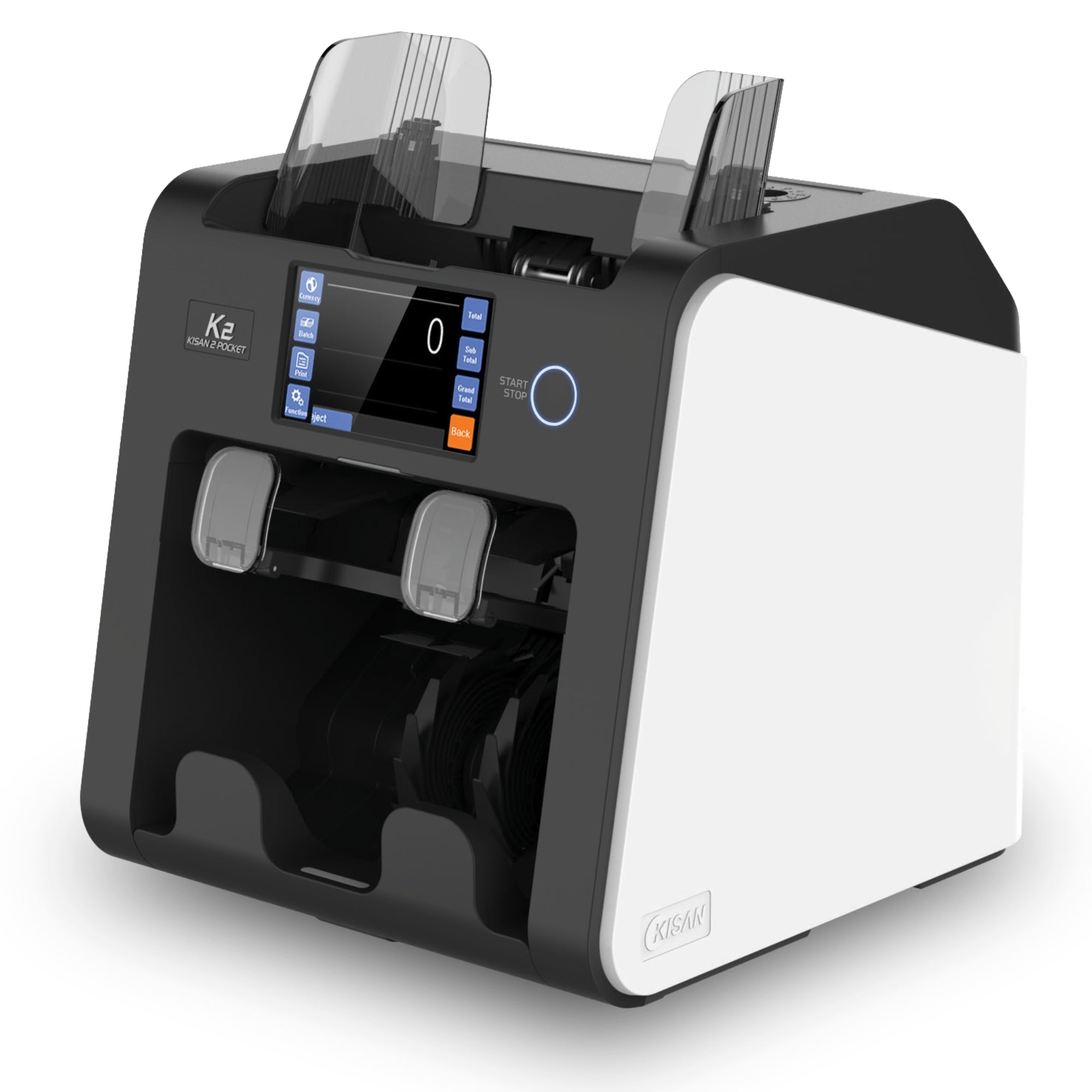 KISAN K2 Compact 1+1 Pocket Multi-Currency With Counterfeit Detection Money Counting Machine