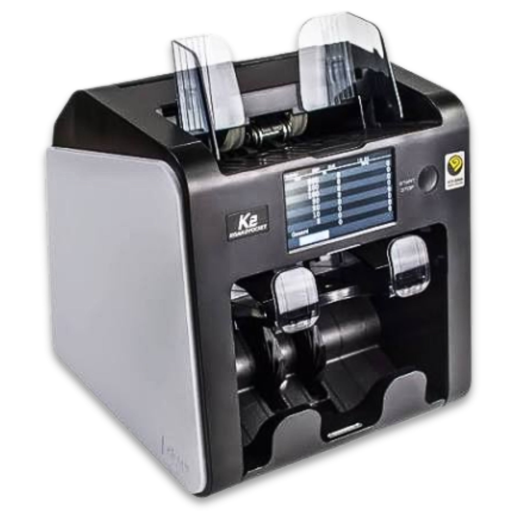KISAN K2 Compact 1+1 Pocket Multi-Currency With Counterfeit Detection Money Counting Machine